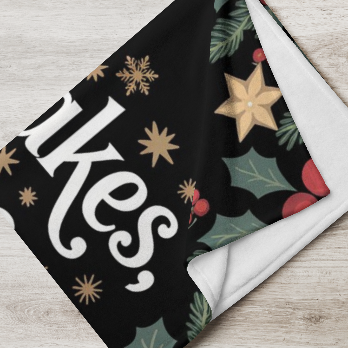 Christmas blanket “Snowflakes, Smiles & Holiday Magic” festive cozy throw for winter warmth