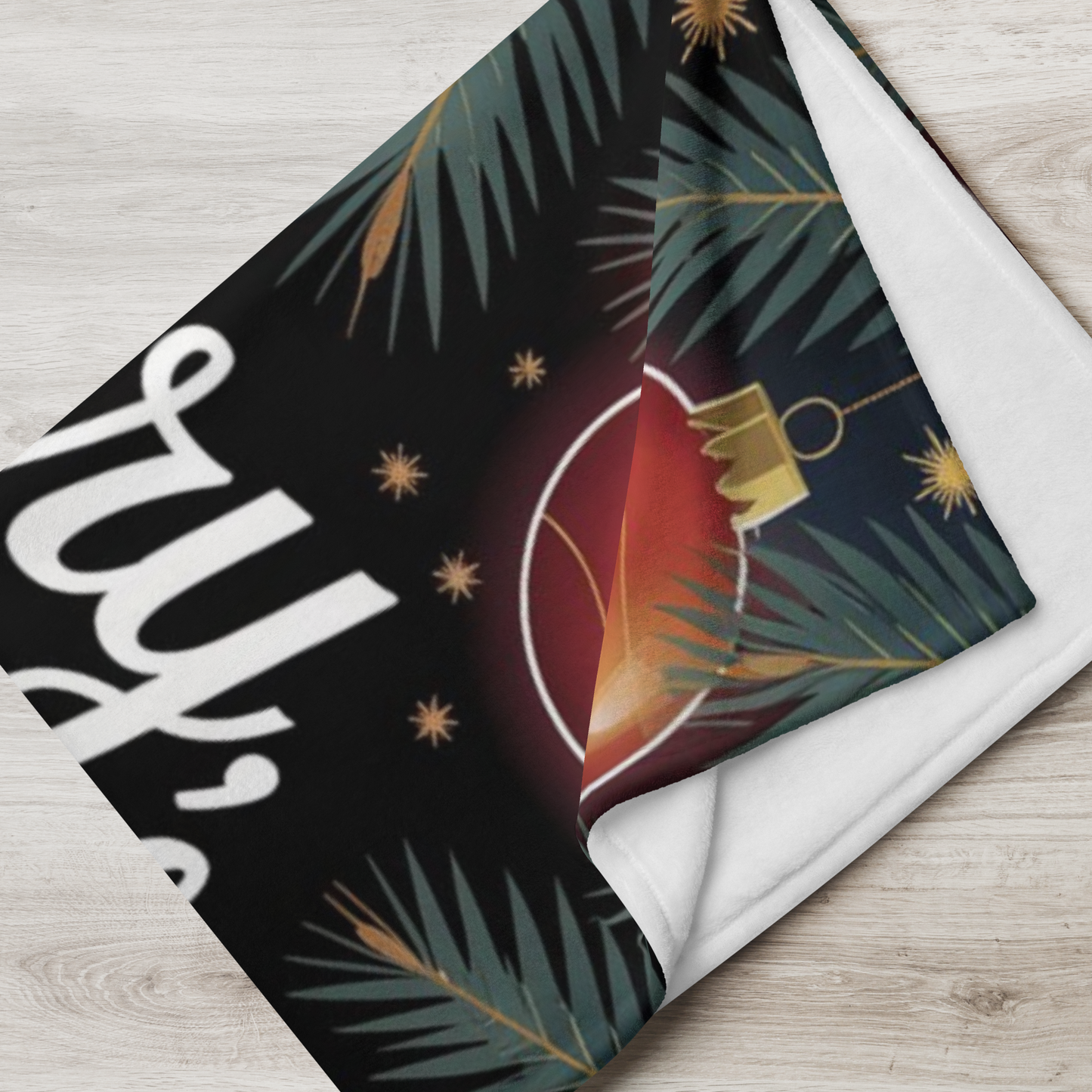 Christmas blanket “Merry, Mindful & Bright” cozy holiday throw for comfort, joy, and mindfulness