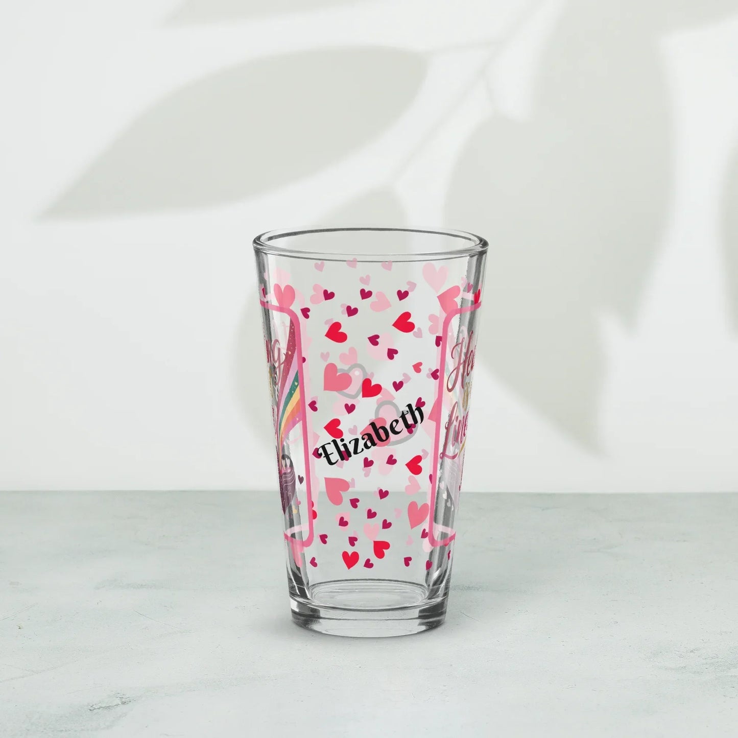 Shop our premium healing is not linear valentines day pint glass from MySisterIsASurvivor.