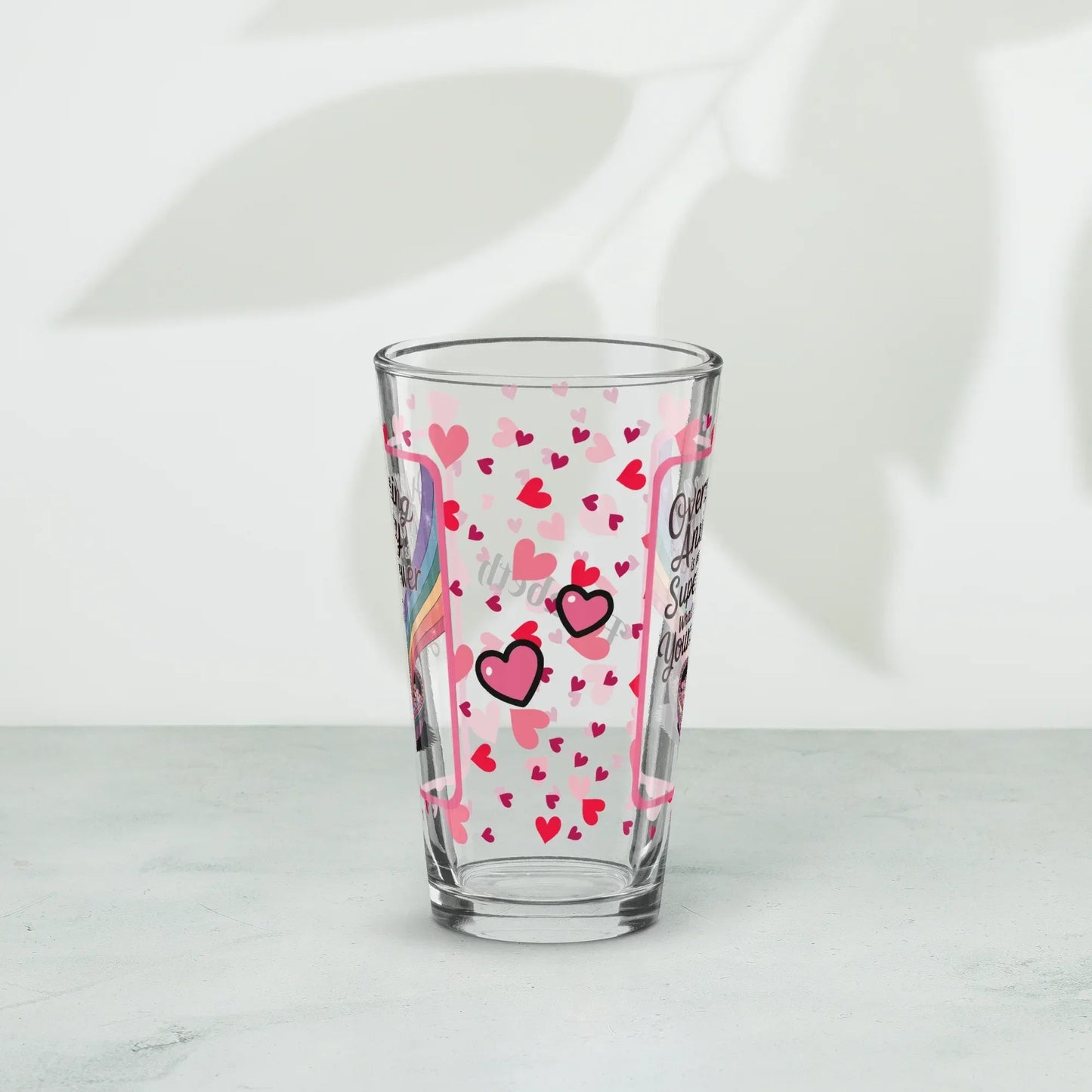 Shop our premium overcoming anxiety valentines day pint glass from MySisterIsASurvivor.