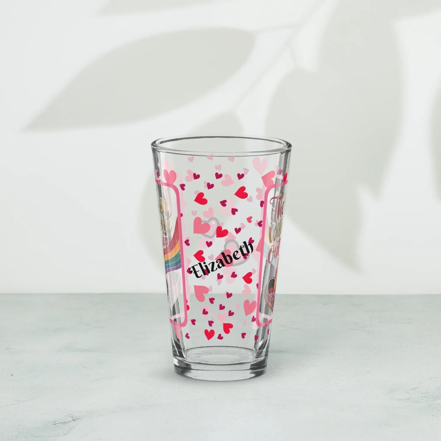 Shop our premium the sun will come out again valentines day pint glass from MySisterIsASurvivor.