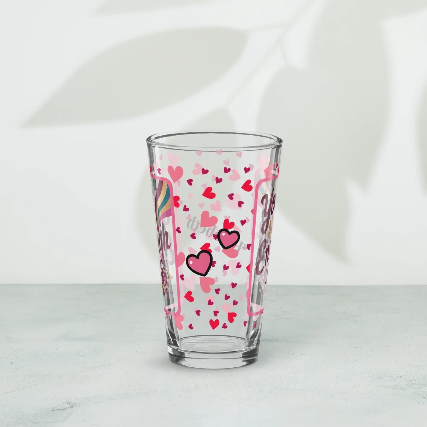 Shop our premium you are enough valentines day pint glass from MySisterIsASurvivor.