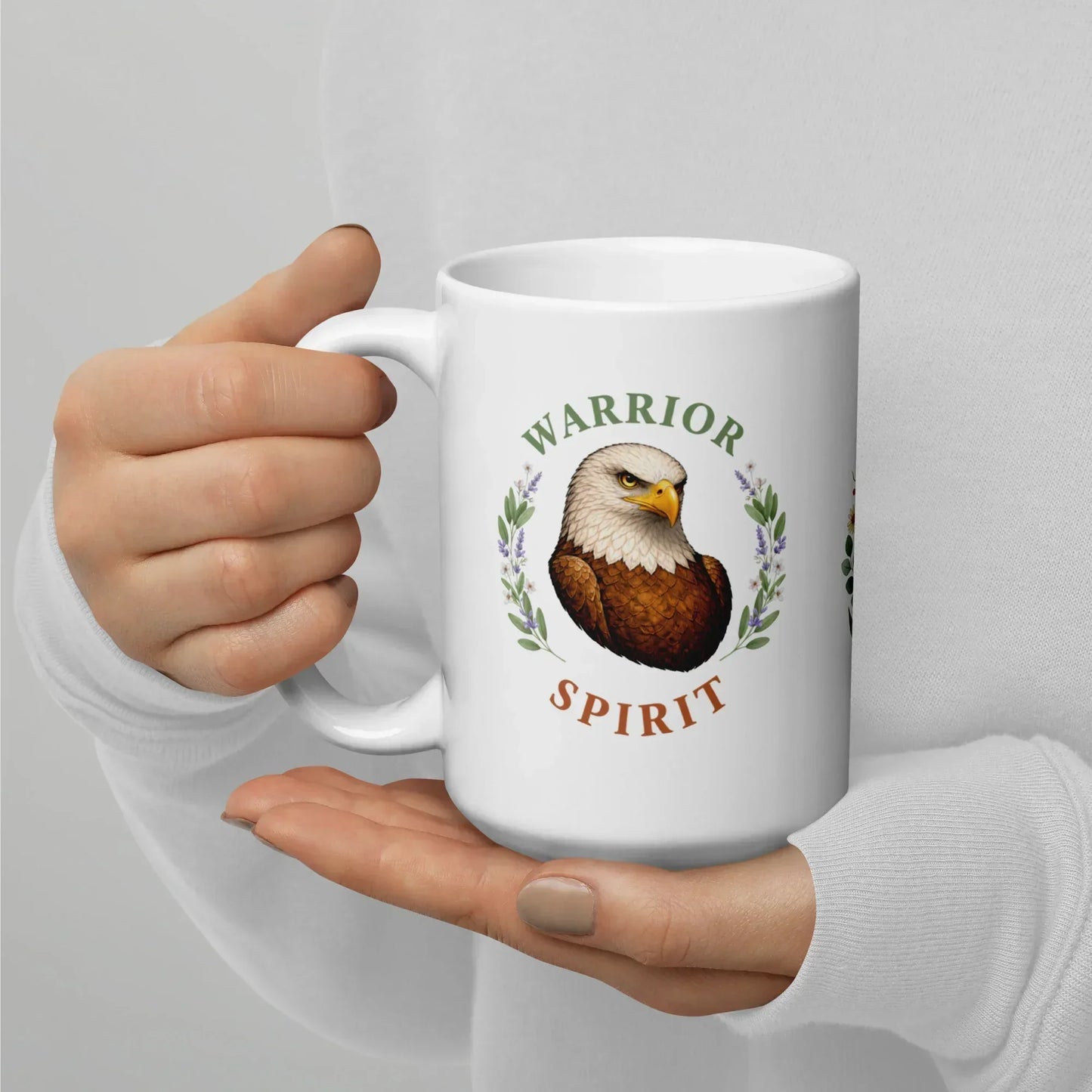 Shop our premium warrior spirit eagle mug from MySisterIsASurvivor.