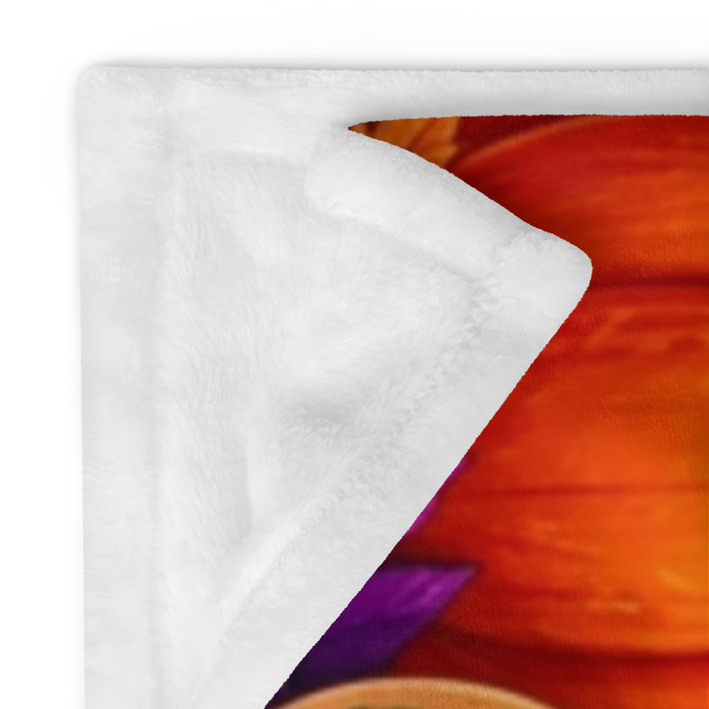 Pumpkin Spice & Peace of Mind Velveteen Blanket - Ghost with Pumpkin Latte and Cozy Spells Candle