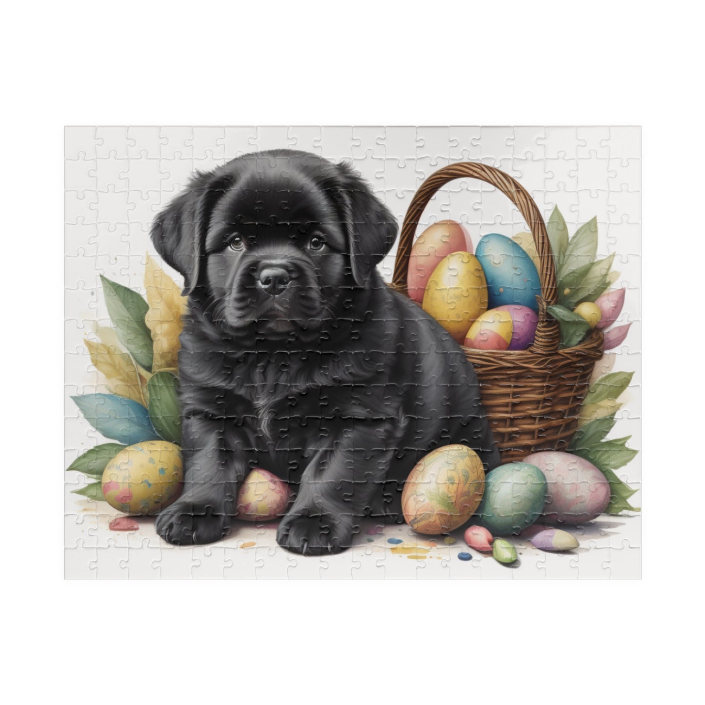 Newfoundland (Black) Easter Puppy Puzzle - Dog Lovers, Mental Health Benefits, Holiday Fun, Mindfulness, Stress Relief, Festive Gift