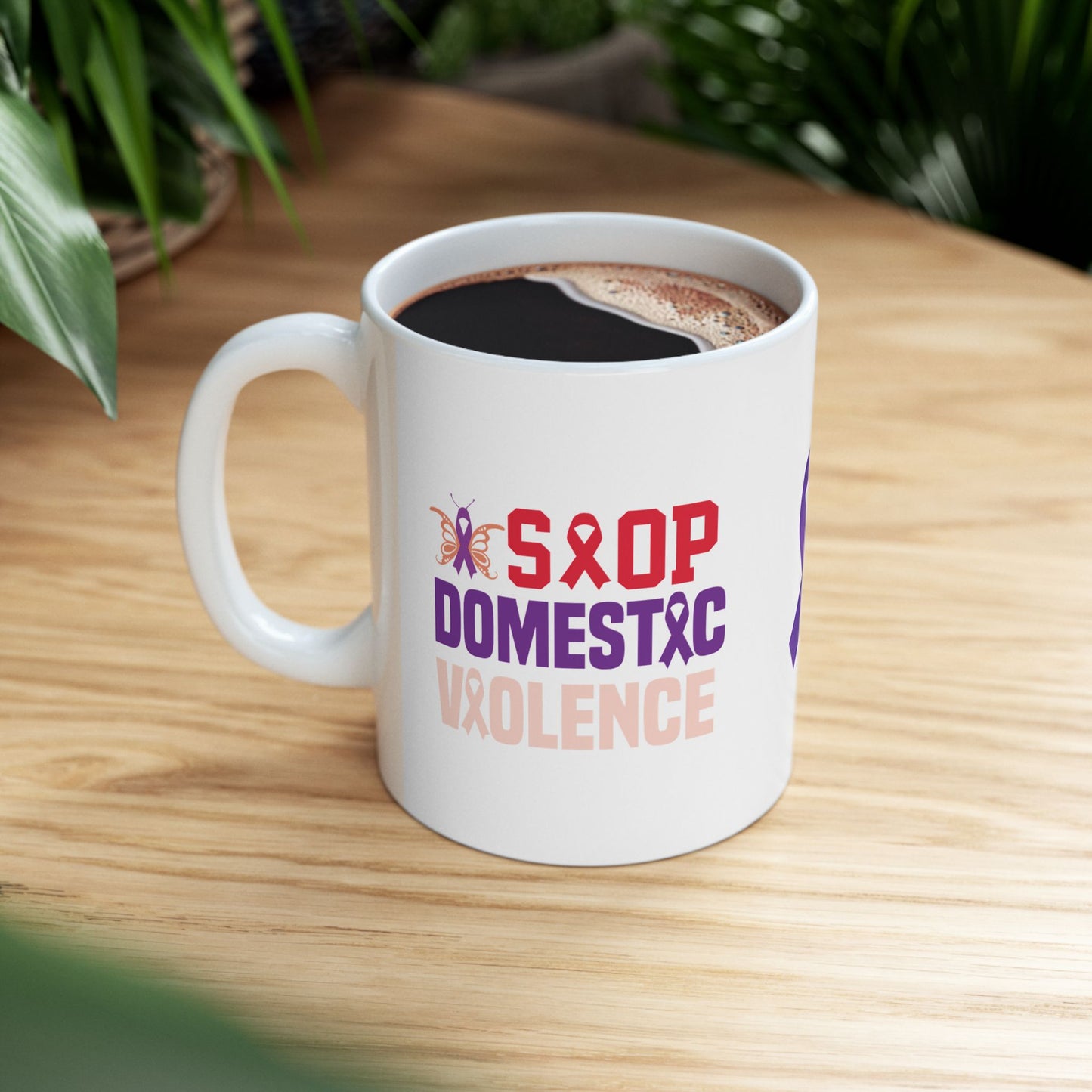 Stop Domestic Violence Ceramic Mug - Empowerment & Awareness