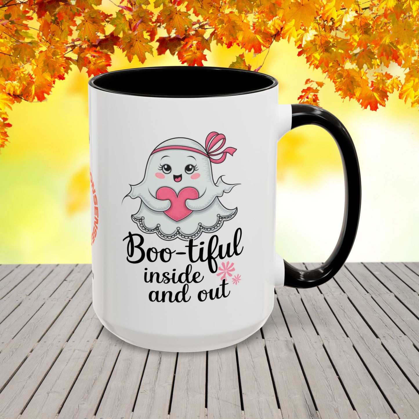 Boo-tiful Inside and Out Halloween Mug -empowering personalized coffee cup for self-love
