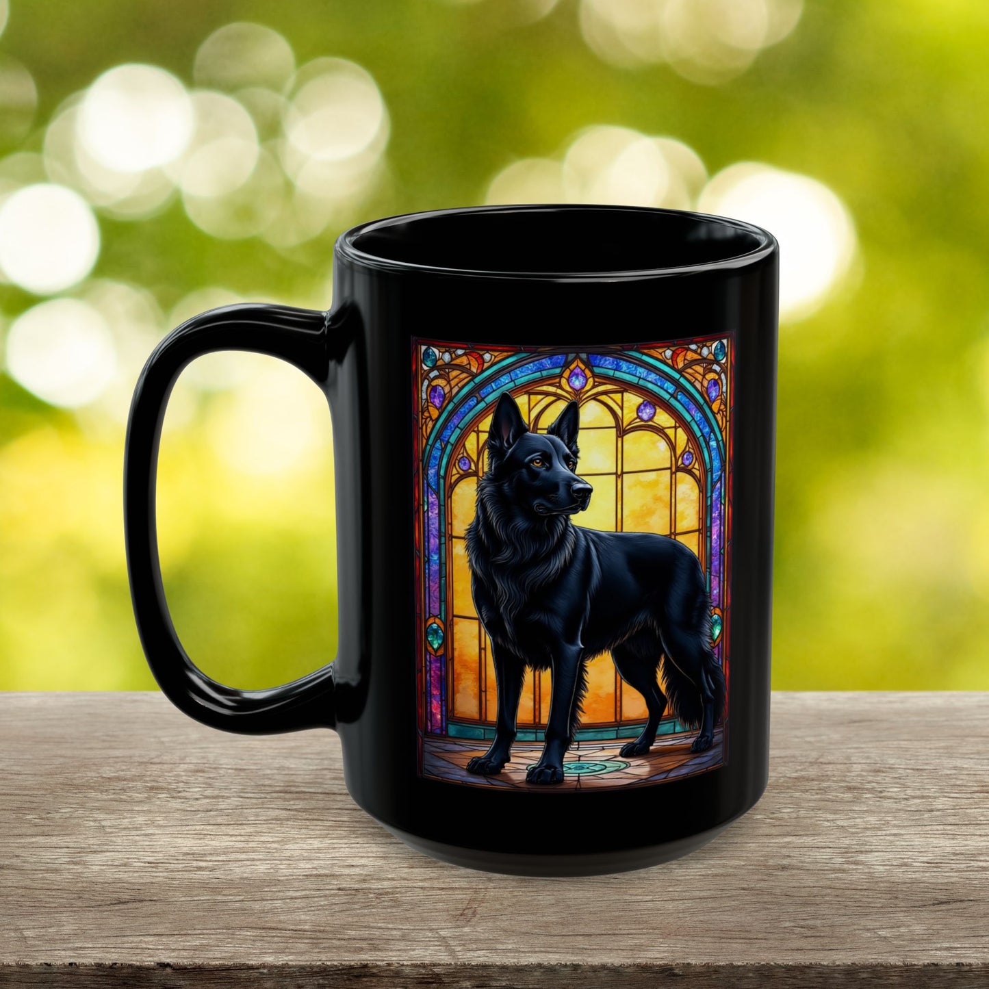 German Shepherd (Black) Personalized Mug, Pet Lover Mug, Dog Coffee Mug, Custom Name Mug, Dog Lover Gift, Dog-Themed Mug, GS Mug