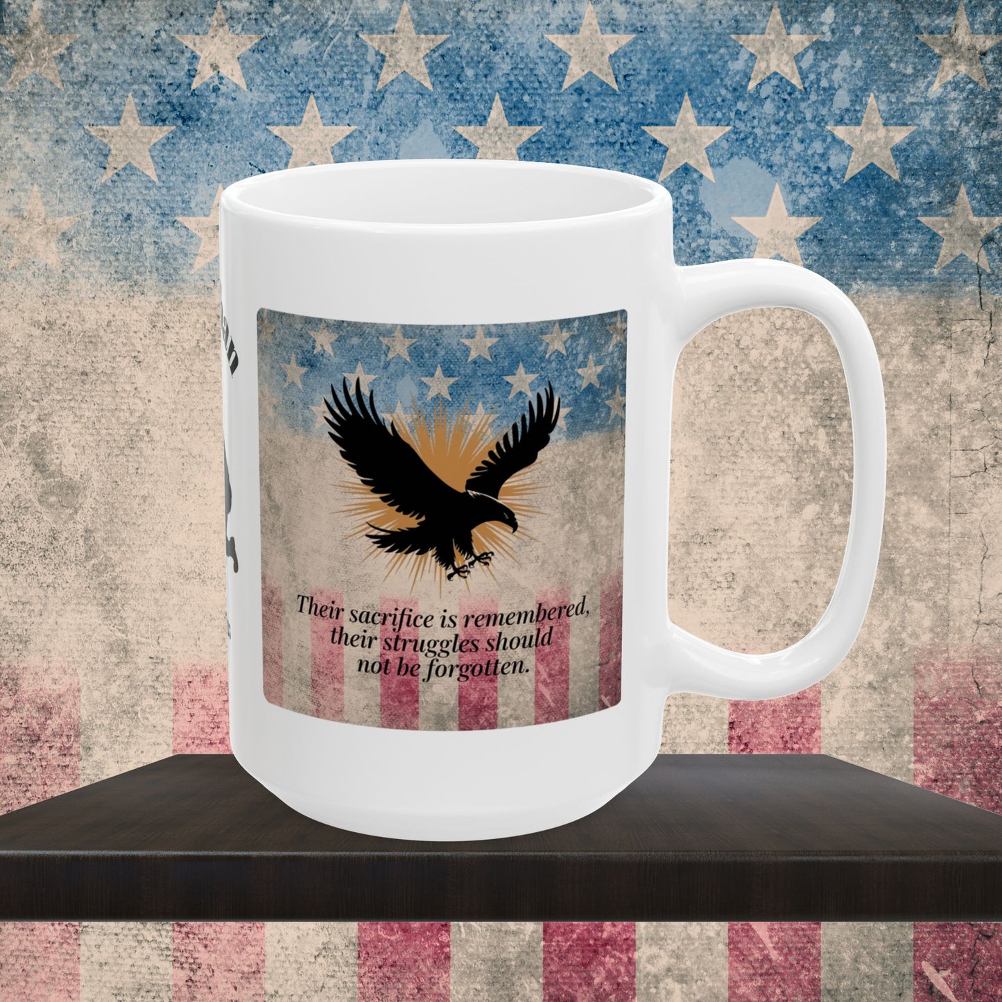 Personalized Memorial Day Mug - "Their Sacrifice Is Remembered" PTSD Support Tribute