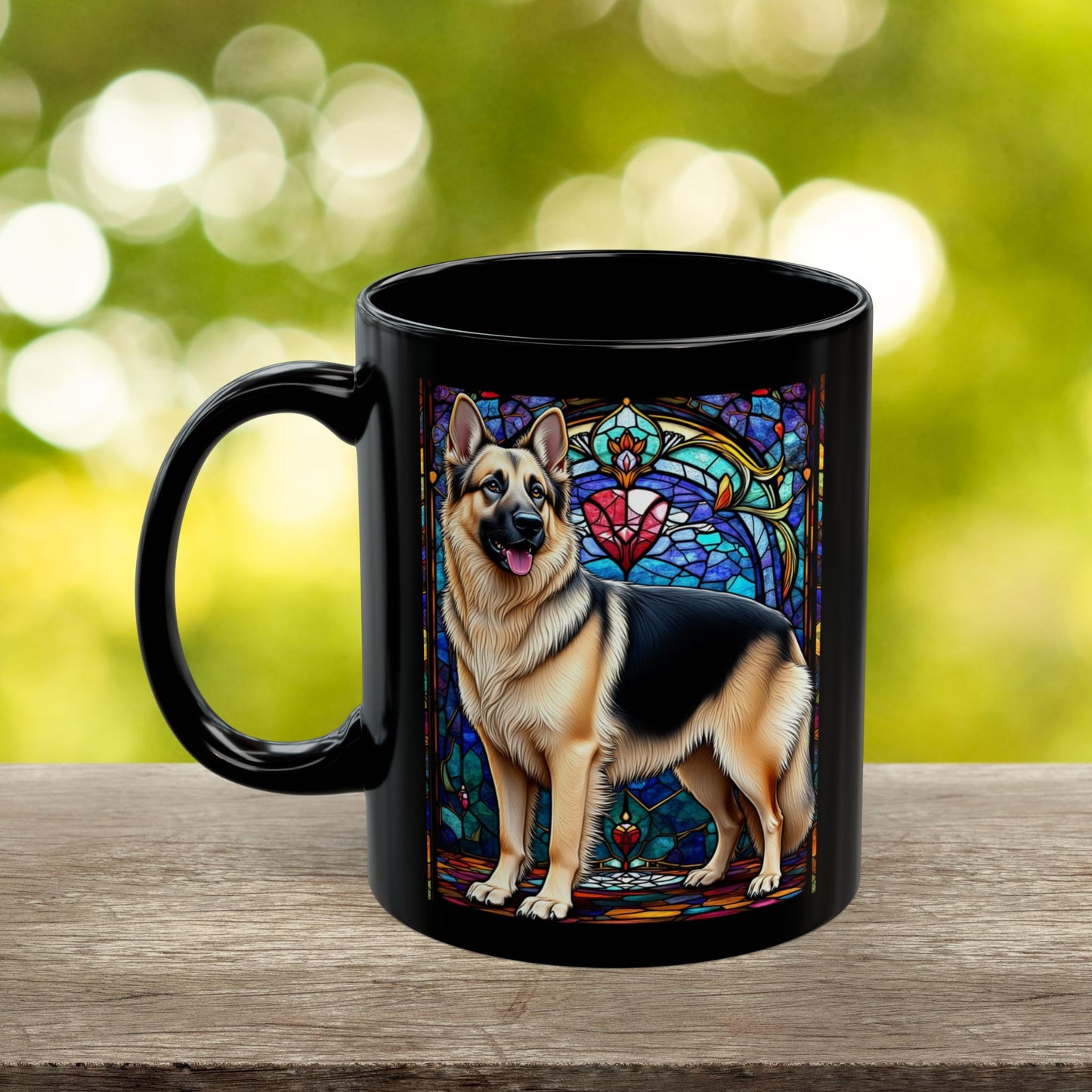 German Shepherd (Black & Cream) Personalized Mug, Pet Lover Mug, Dog Coffee Mug, Custom Name Mug, Dog Lover Gift, Dog-Themed Mug, GS Mug