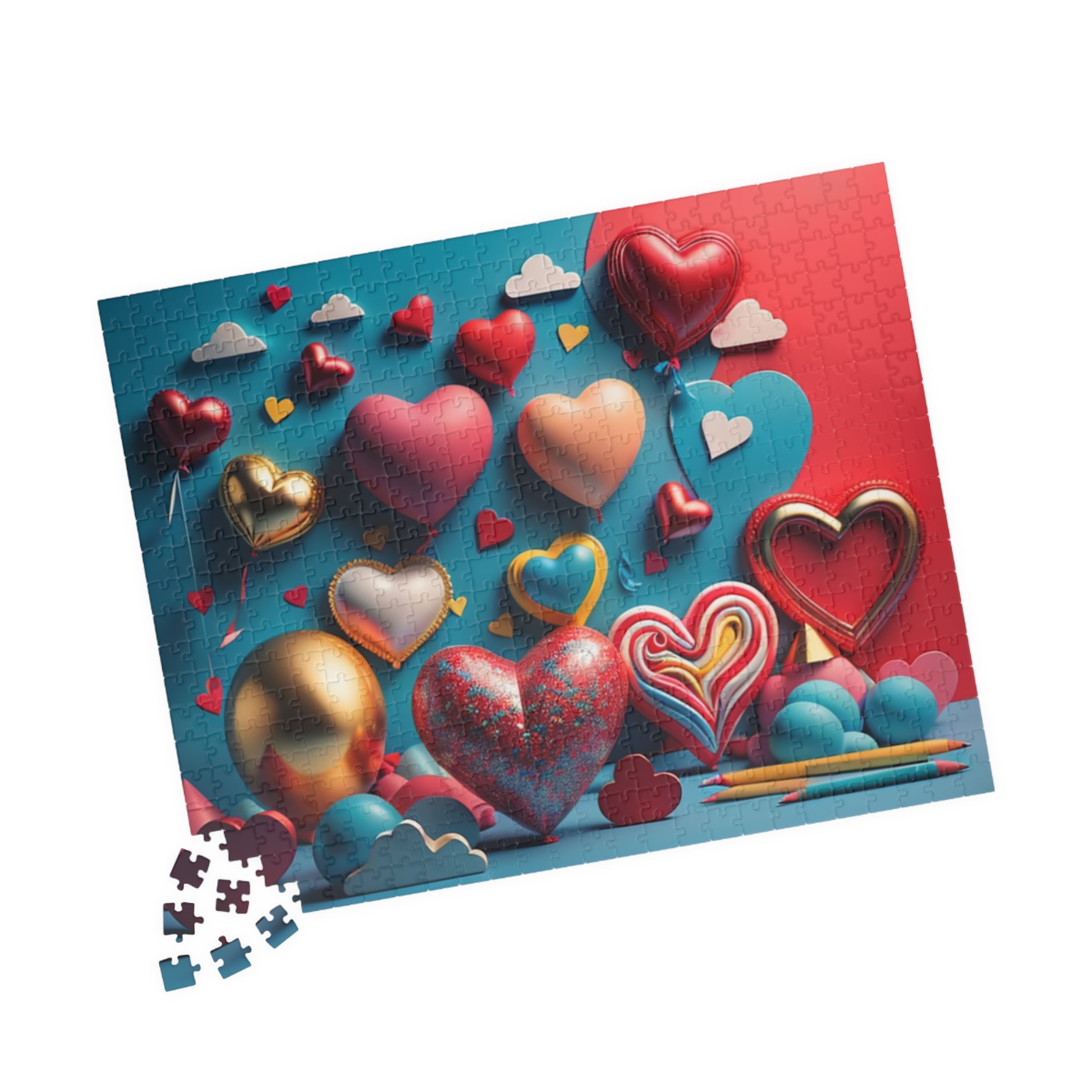 Cheerful Heart Collage: Valentine's Day Puzzle for Self-Care, Emotional Growth, and Personal Empowerment