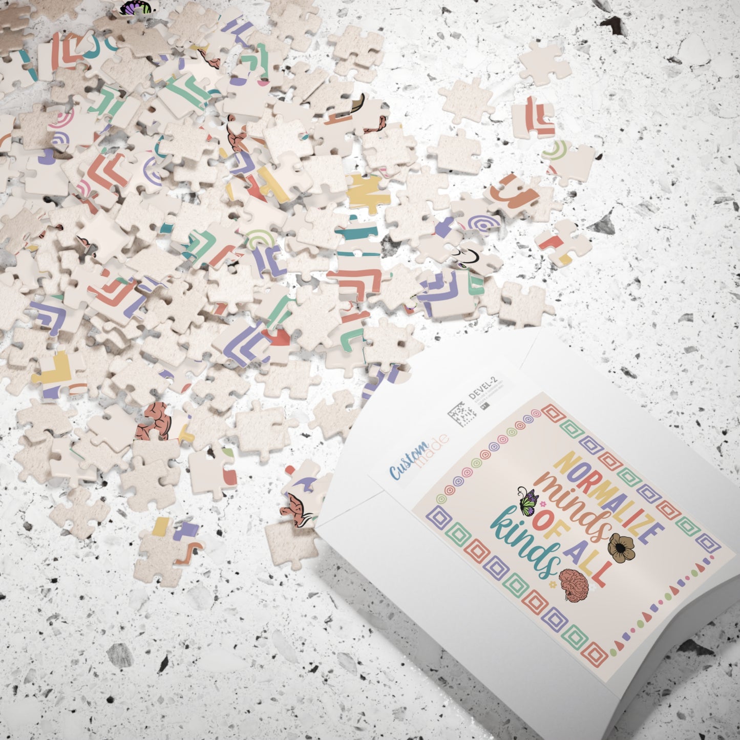 Normalize Minds Of All Kinds - Mental Health Quote Puzzle