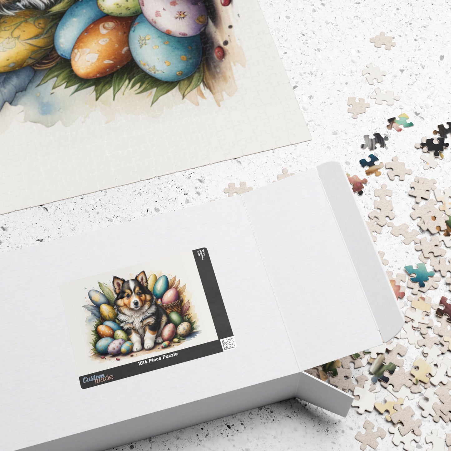 Shetland Sheepdog Easter Puppy Puzzle - Dog Lovers, Mental Health Benefits, Holiday Fun, Mindfulness, Stress Relief, Festive Gift