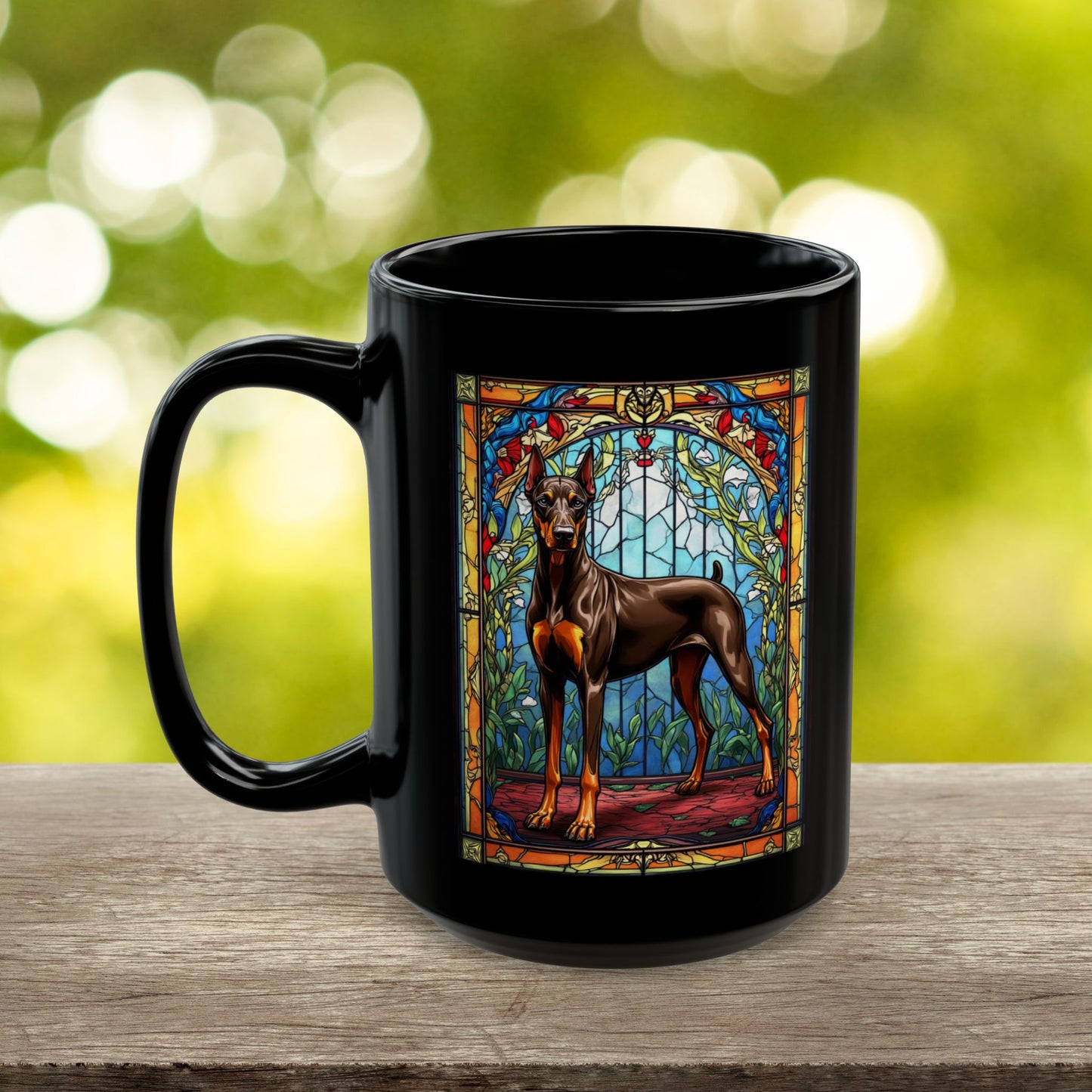 Doberman Pinscher (Red & Rust) Personalized Mug, Pet Lover Mug, Dog Coffee Mug, Custom Dobie Name Mug, Dog Lover Gift, Dog-Themed Mug