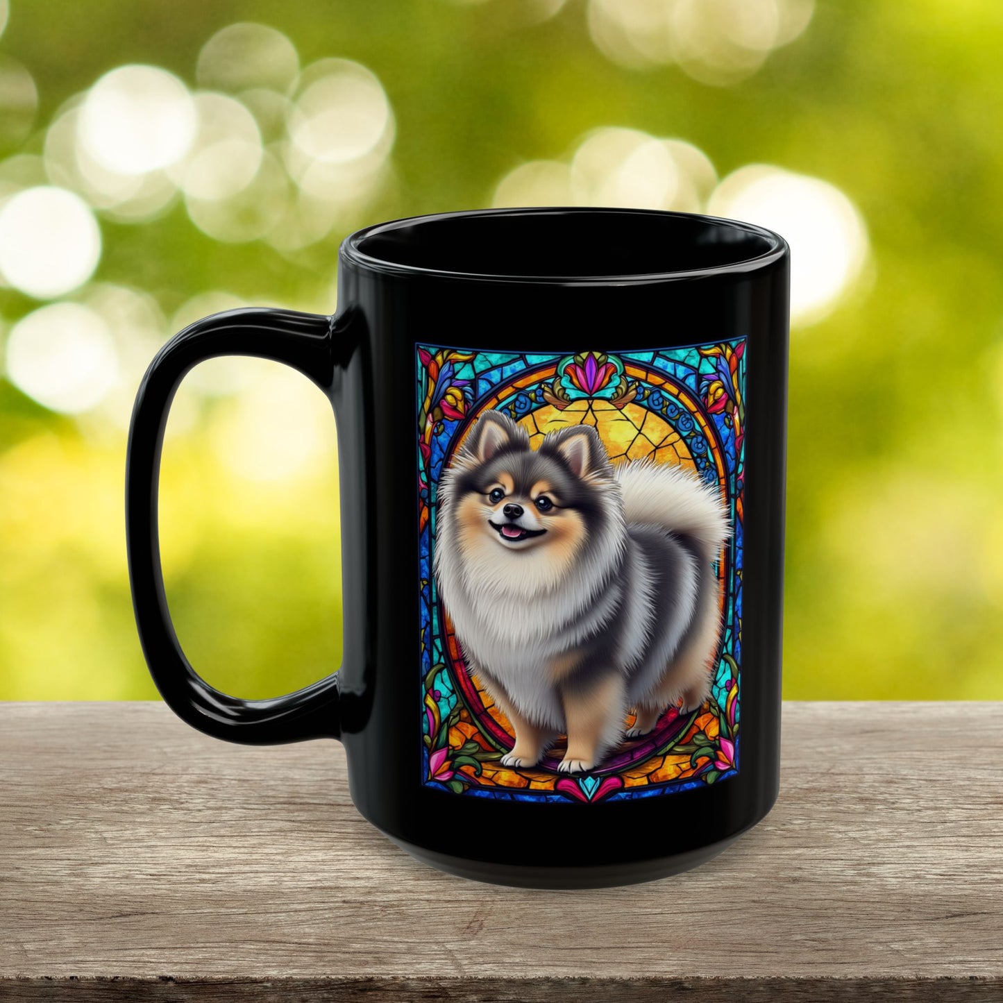Pomeranian Wolf Sable personalized mug, custom fluffy dog coffee cup, pet lover gift