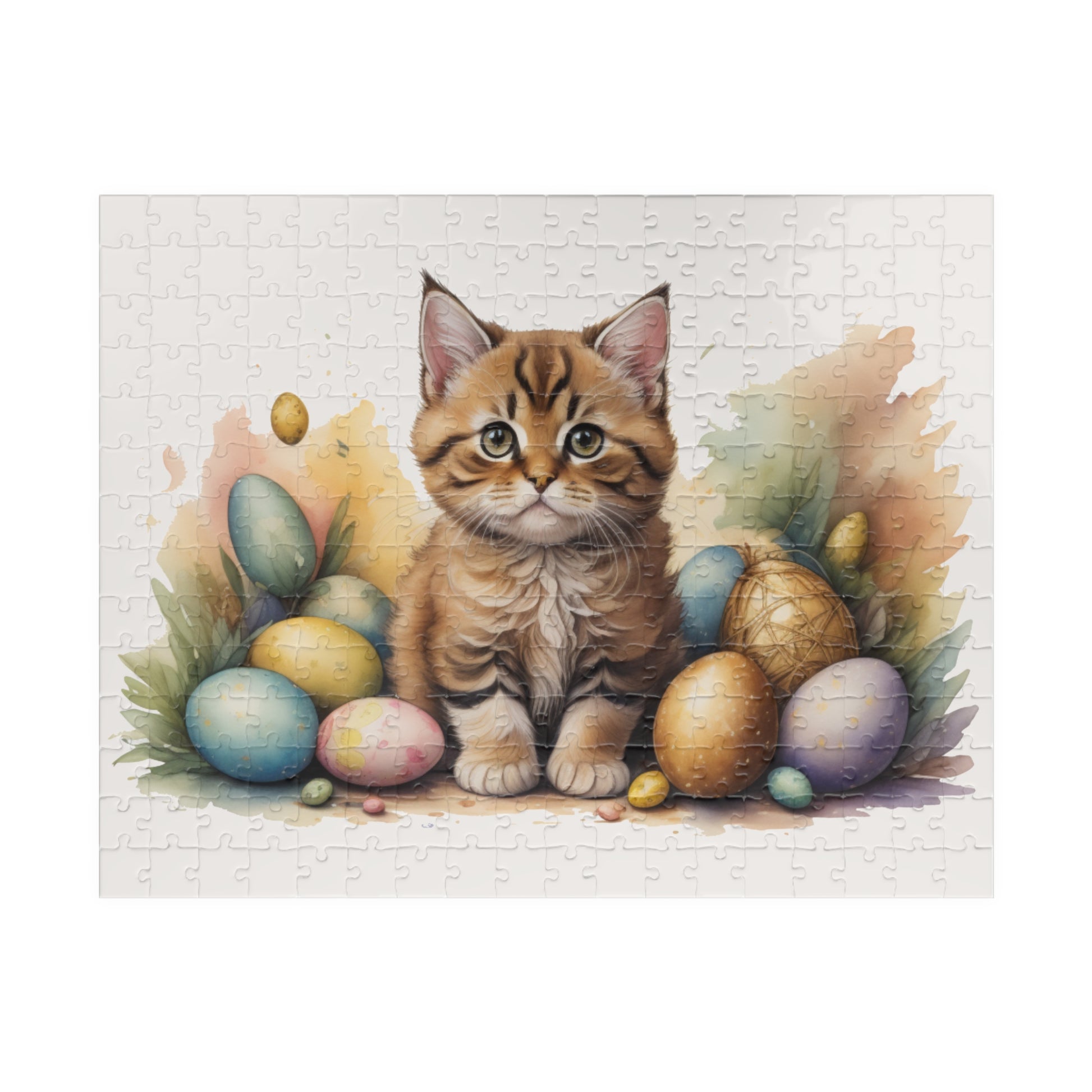 Bobtail Easter Kitten Puzzle - Cat Lovers, Mental Health Benefits, Holiday Fun, Mindfulness, Stress Relief, Festive Gift
