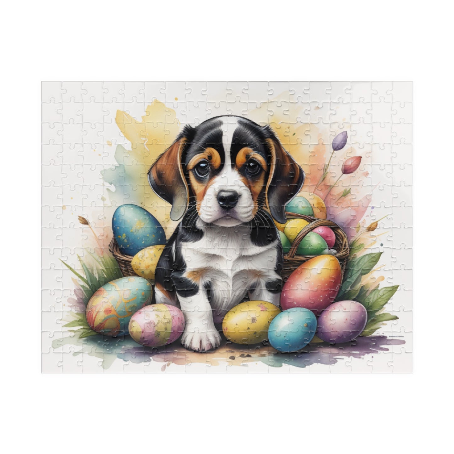 Beagle Easter Puppy Puzzle - Dog Lovers, Mental Health Benefits, Holiday Fun, Mindfulness, Stress Relief, Festive Gift