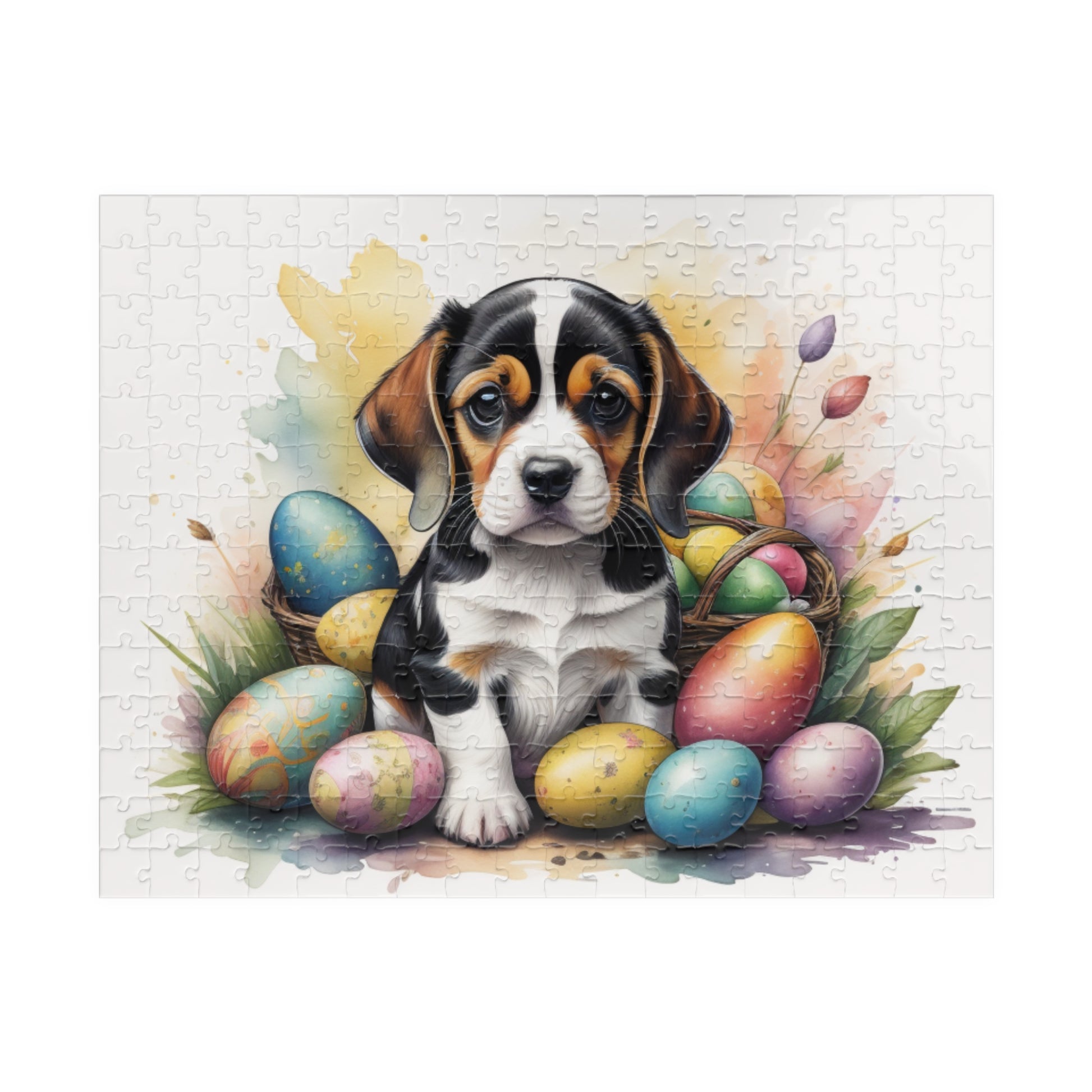 Beagle Easter Puppy Puzzle - Dog Lovers, Mental Health Benefits, Holiday Fun, Mindfulness, Stress Relief, Festive Gift