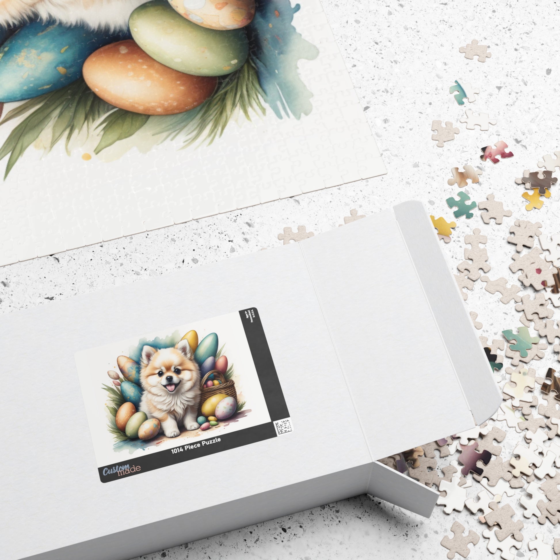 Pomeranian (Cream) Easter Puppy Puzzle - Dog Lovers, Mental Health Benefits, Holiday Fun, Mindfulness, Stress Relief, Festive Gift