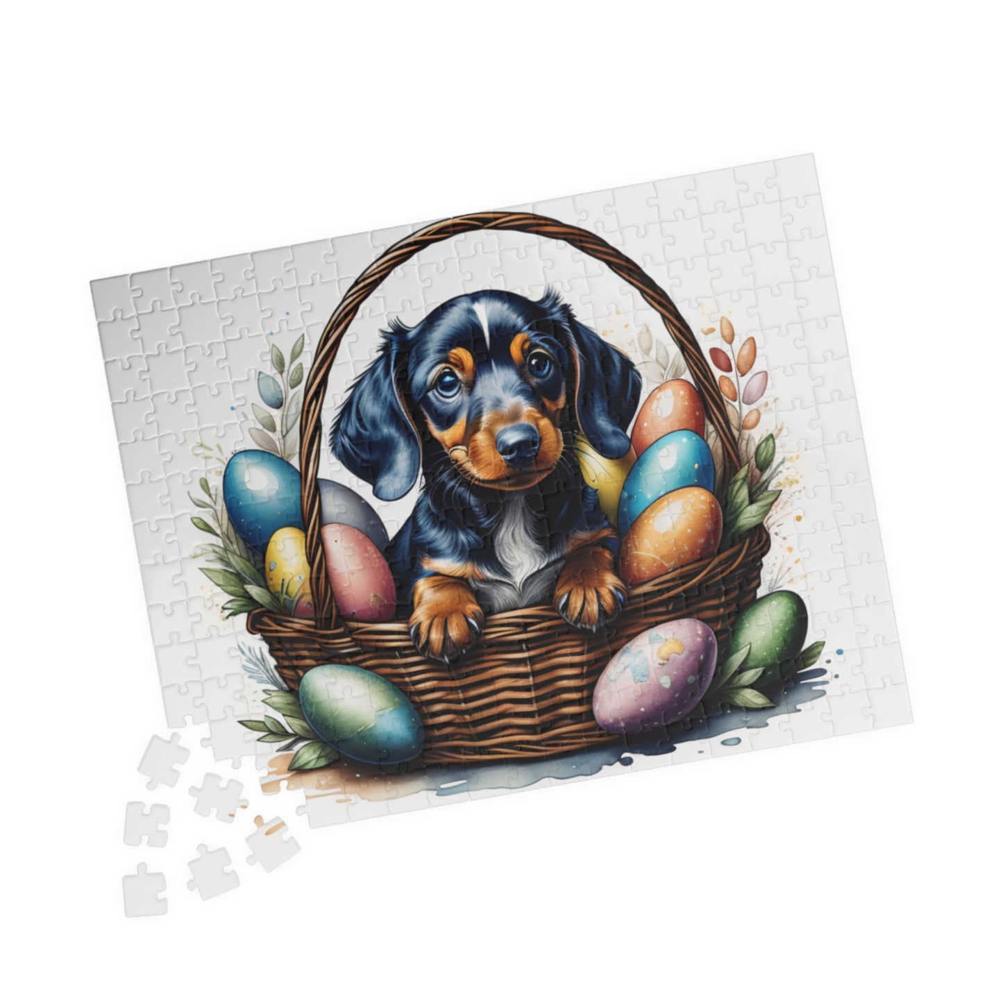 Dachshund Easter Puppy Puzzle - Dog Lovers, Mental Health Benefits, Holiday Fun, Mindfulness, Stress Relief, Festive Gift