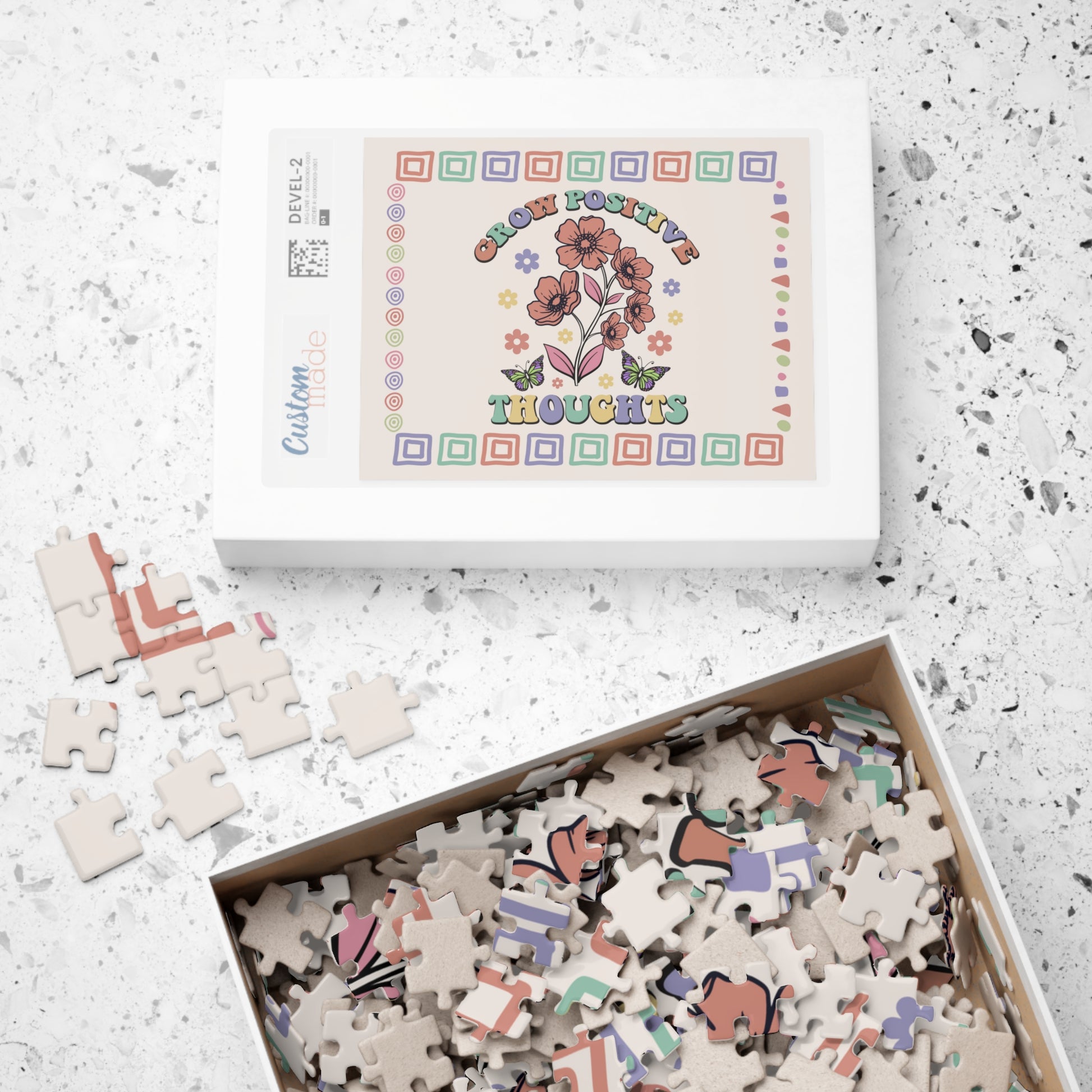 Grow Positive Thoughts - Mental Health Quote Puzzle