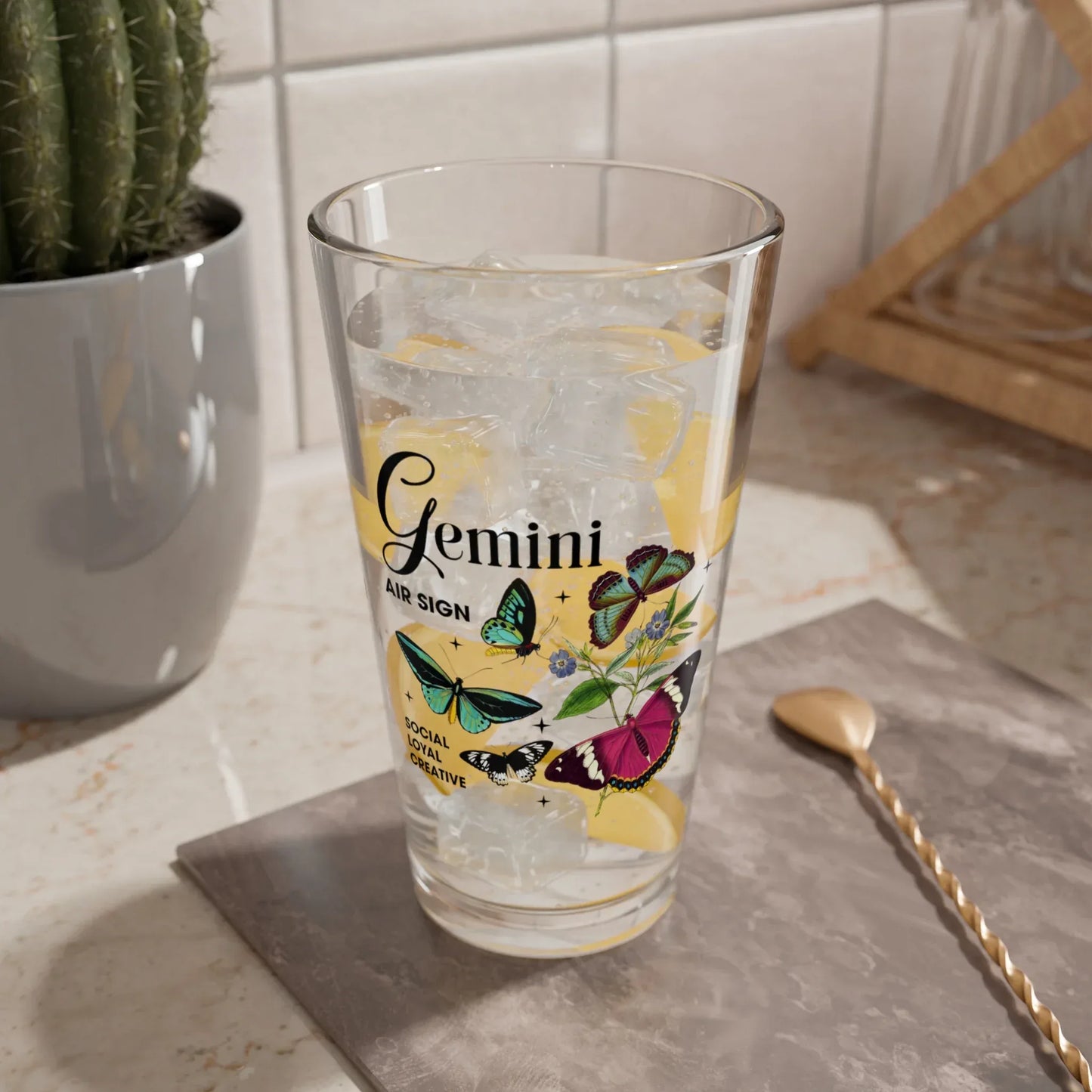 Shop our premium gemini zodiac pint glass 16oz from MySisterIsASurvivor.
