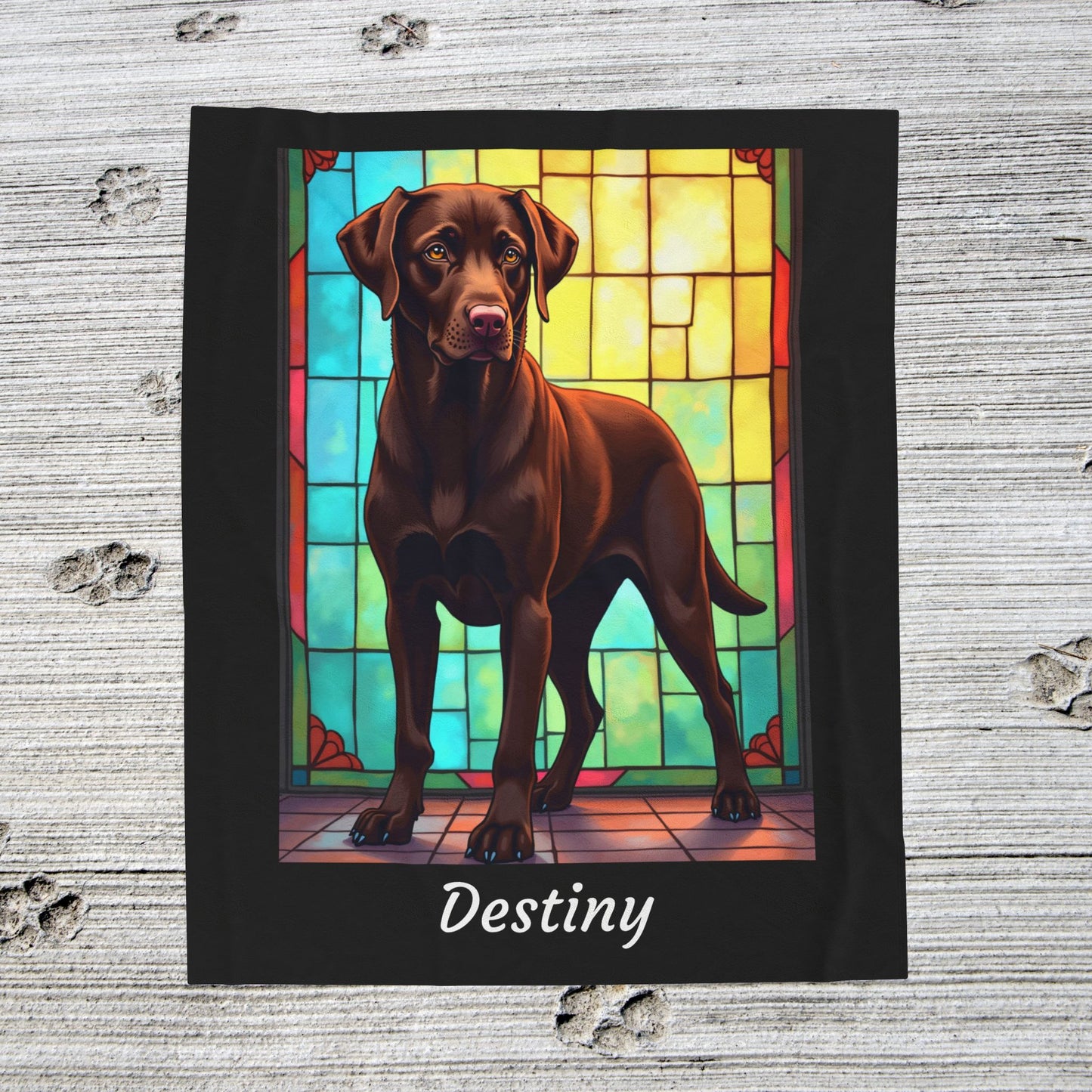 Labrador Retriever Chocolate Coat Blanket, Velveteen Plush Custom Dog Lover Throw, Pet Gift for Humans