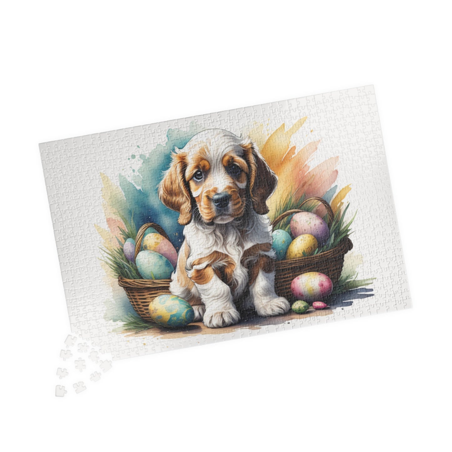 Cocker Spaniel (Orange Roan) Easter Puppy Puzzle - Dog Lovers, Mental Health Benefits, Holiday Fun, Mindfulness, Stress Relief, Festive Gift