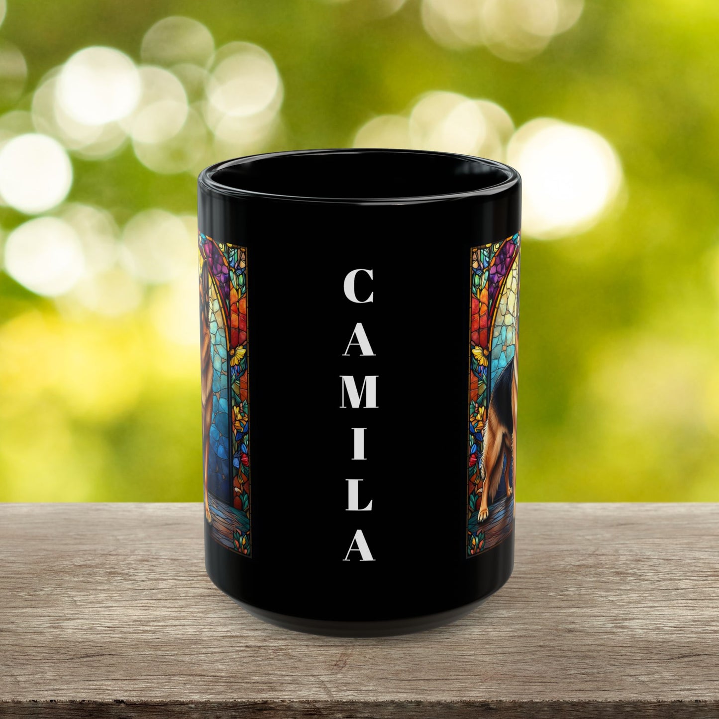 German Shepherd (Black & Tan) Personalized Mug, Pet Lover Mug, Dog Coffee Mug, Custom Name Mug, Dog Lover Gift, Dog-Themed Mug, GS Mug