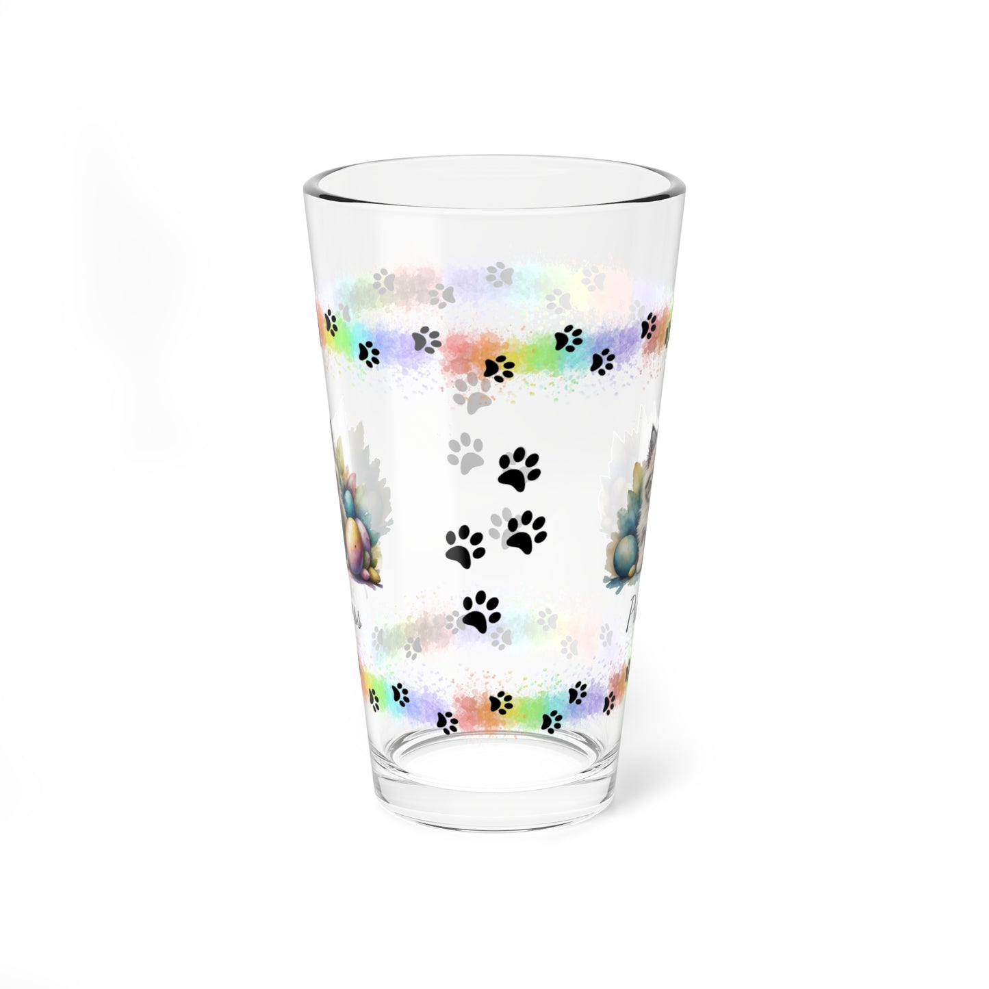 Ragdoll Easter Kitten 16oz Pint Glass - Personalized Cat-Themed Gift, Mental Health Drinkware, Holiday Décor & Easter Celebration