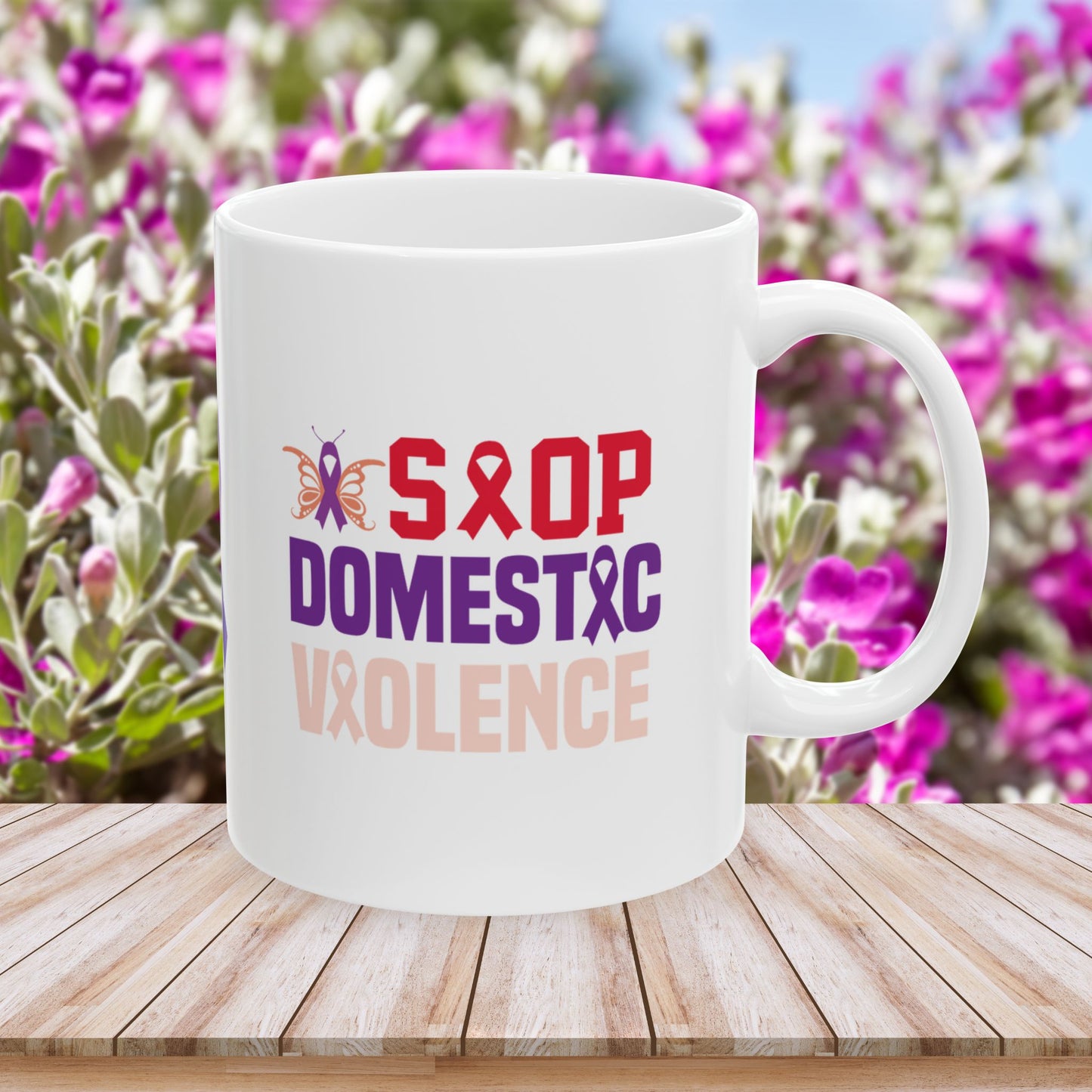 Stop Domestic Violence Ceramic Mug - Empowerment & Awareness