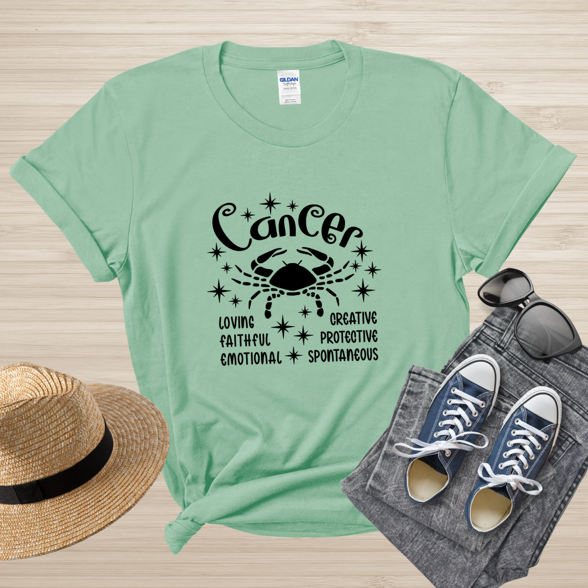 Cancer Zodiac T-Shirt, astrology horoscope tee, Cancer birthday shirt gift for men or women