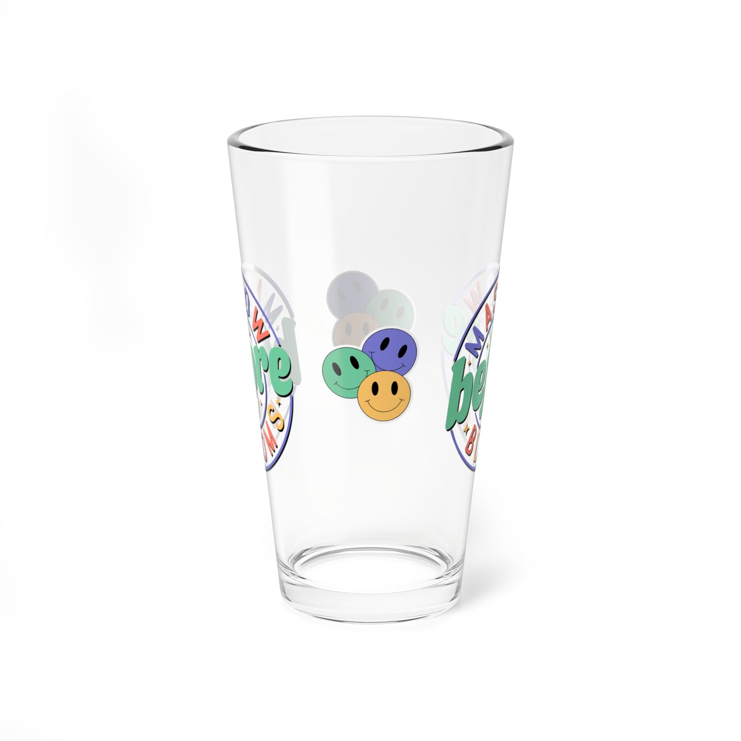 Maslow Before Blooms retro pint glass for educators with personalized wellness quote