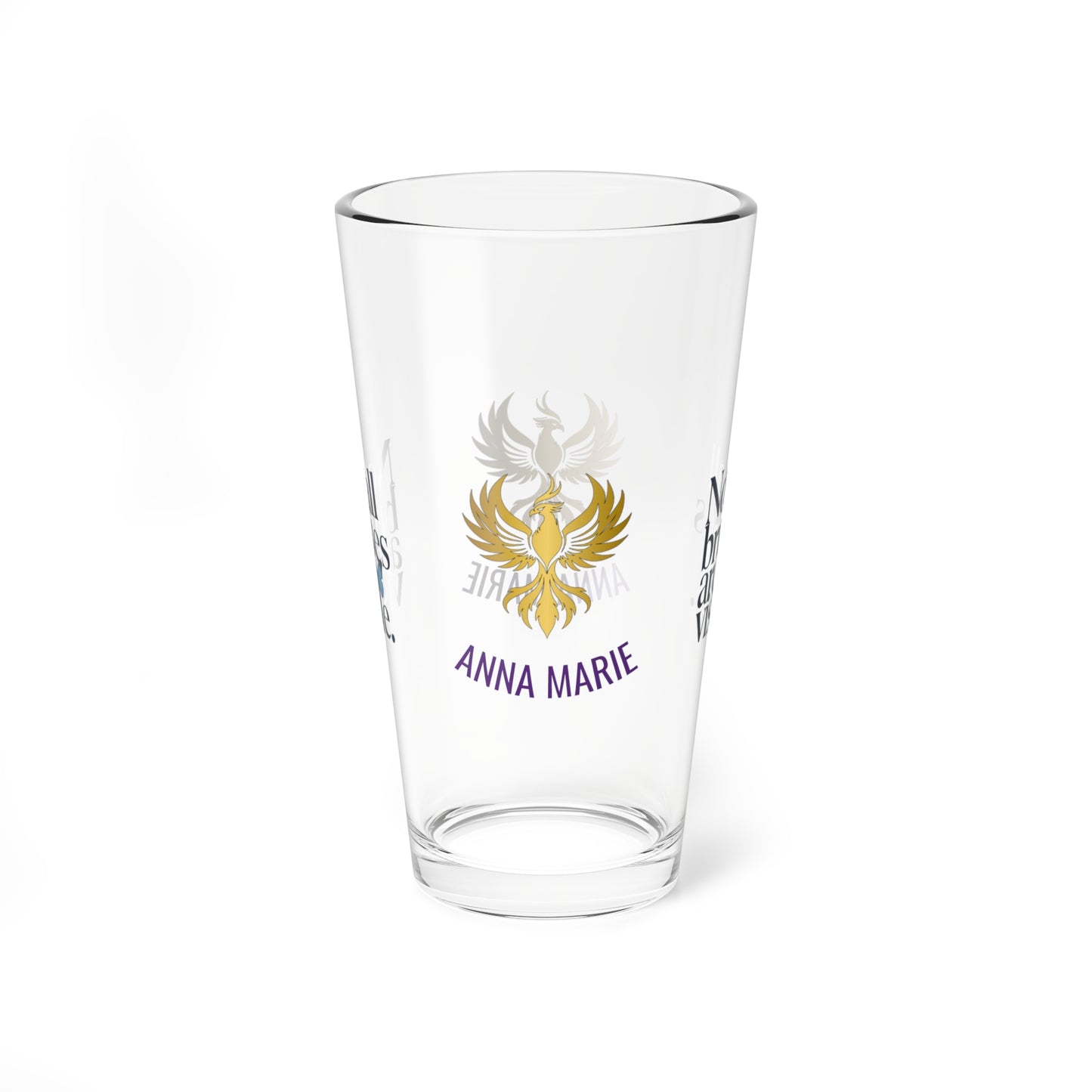 Rise & Reclaim Pint Glass – Not All Bruises Are Visible | Emotional Abuse Awareness Glass