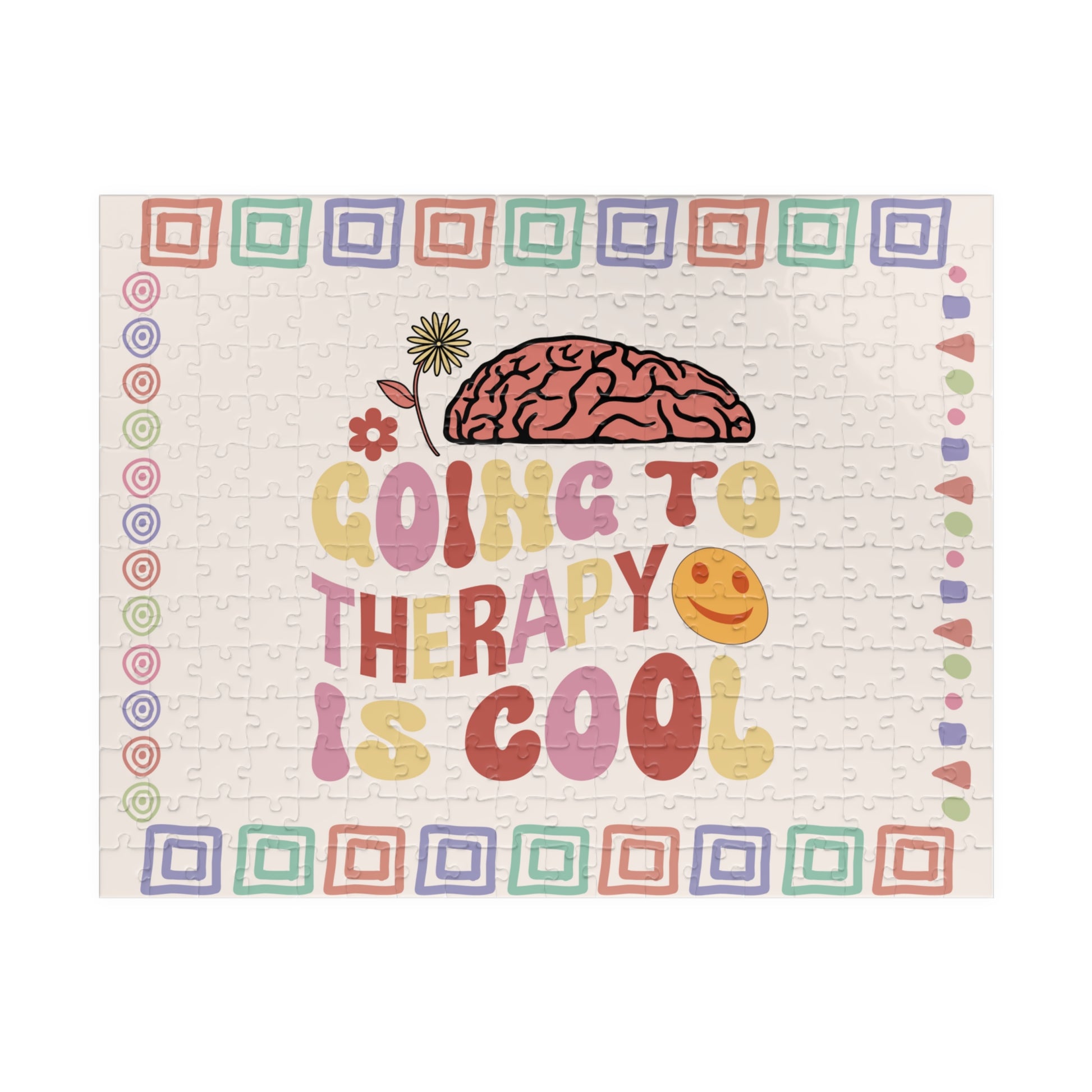 Going To Therapy Is Cool - Mental Health Quote Puzzle