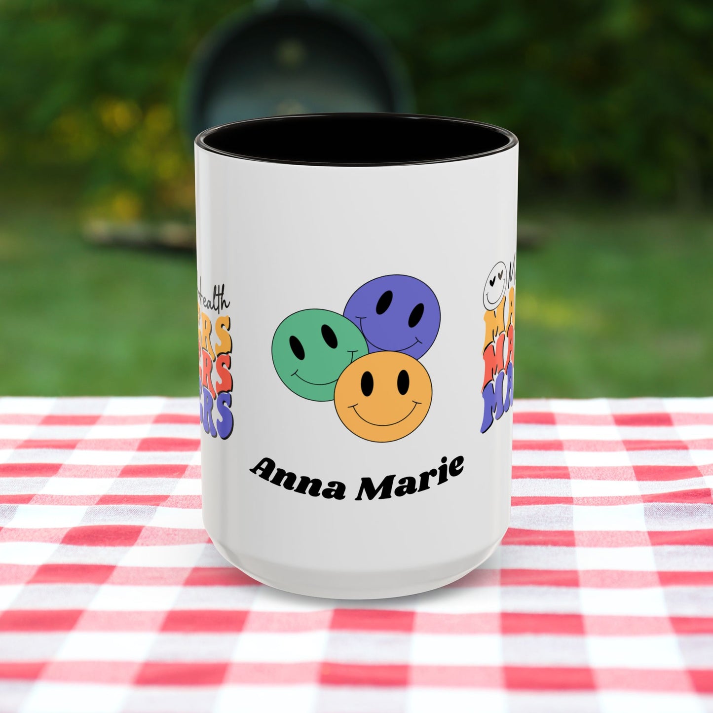 Mental Health Matters - Custom Retro Uplifting Mug for Mental Health Support & Emotional Well-Being