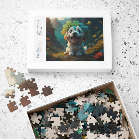 Shop our pawsitive paddys parade st patricks day mental health puzzle featuring the 1014 pcs (Horizontal) style option from MySisterIsASurvivor.
