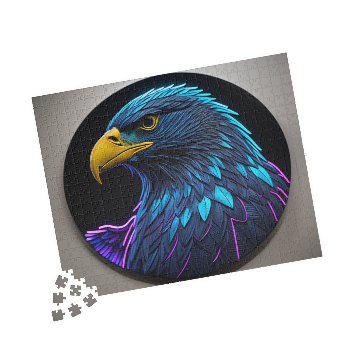 Eagle Vision Triumph: Majestic Eagle Puzzle - Symbol of Strength, Freedom, and Resilience