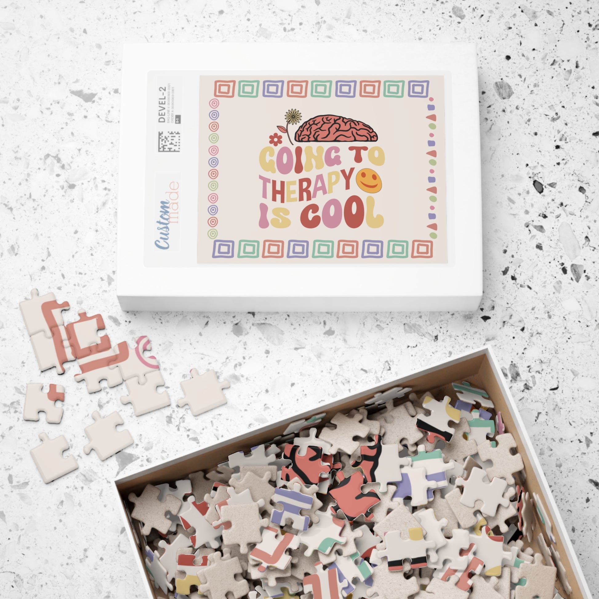 Going To Therapy Is Cool - Mental Health Quote Puzzle