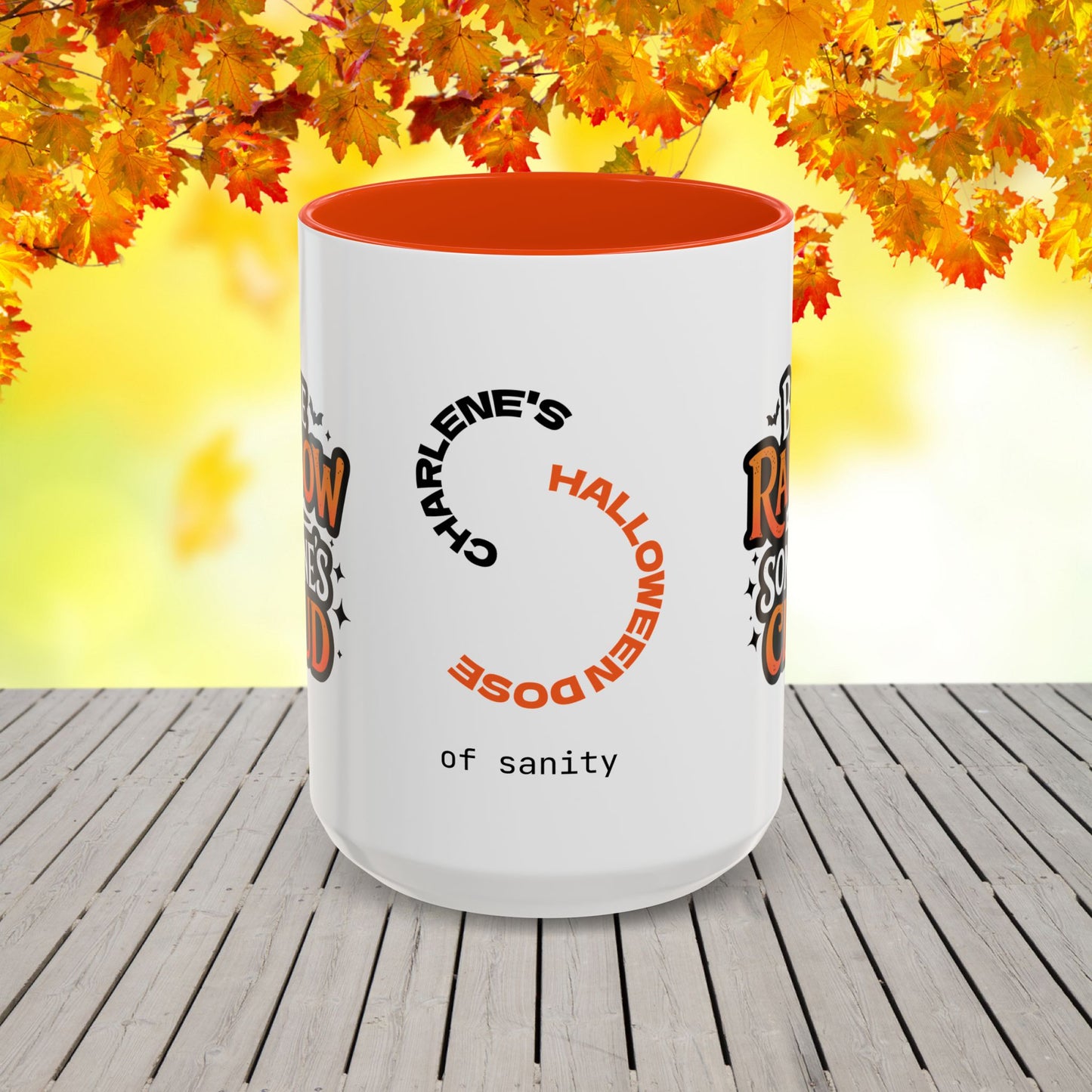 Be the Rainbow in Someone's Cloud Halloween Mug -personalized coffee cup with inspiring quote
