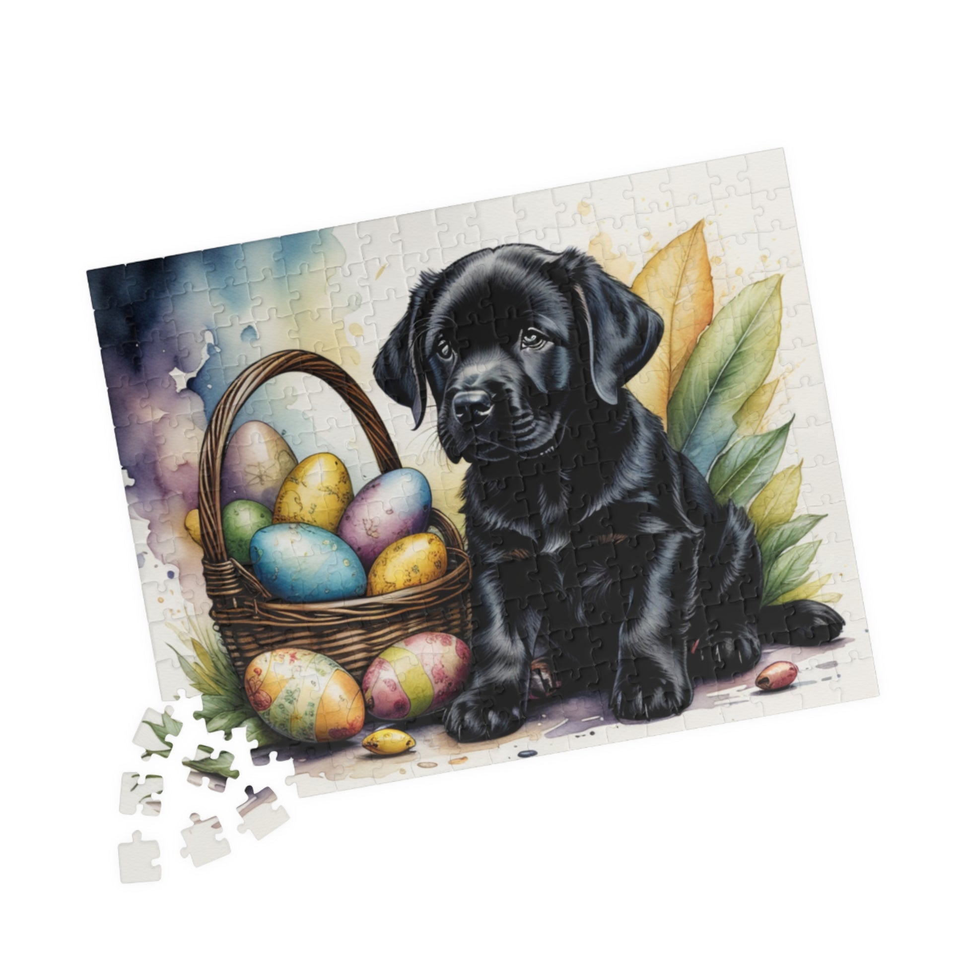Black Labrador Easter Puppy Puzzle - Dog Lovers, Mental Health Benefits, Holiday Fun, Mindfulness, Stress Relief, Festive Gift