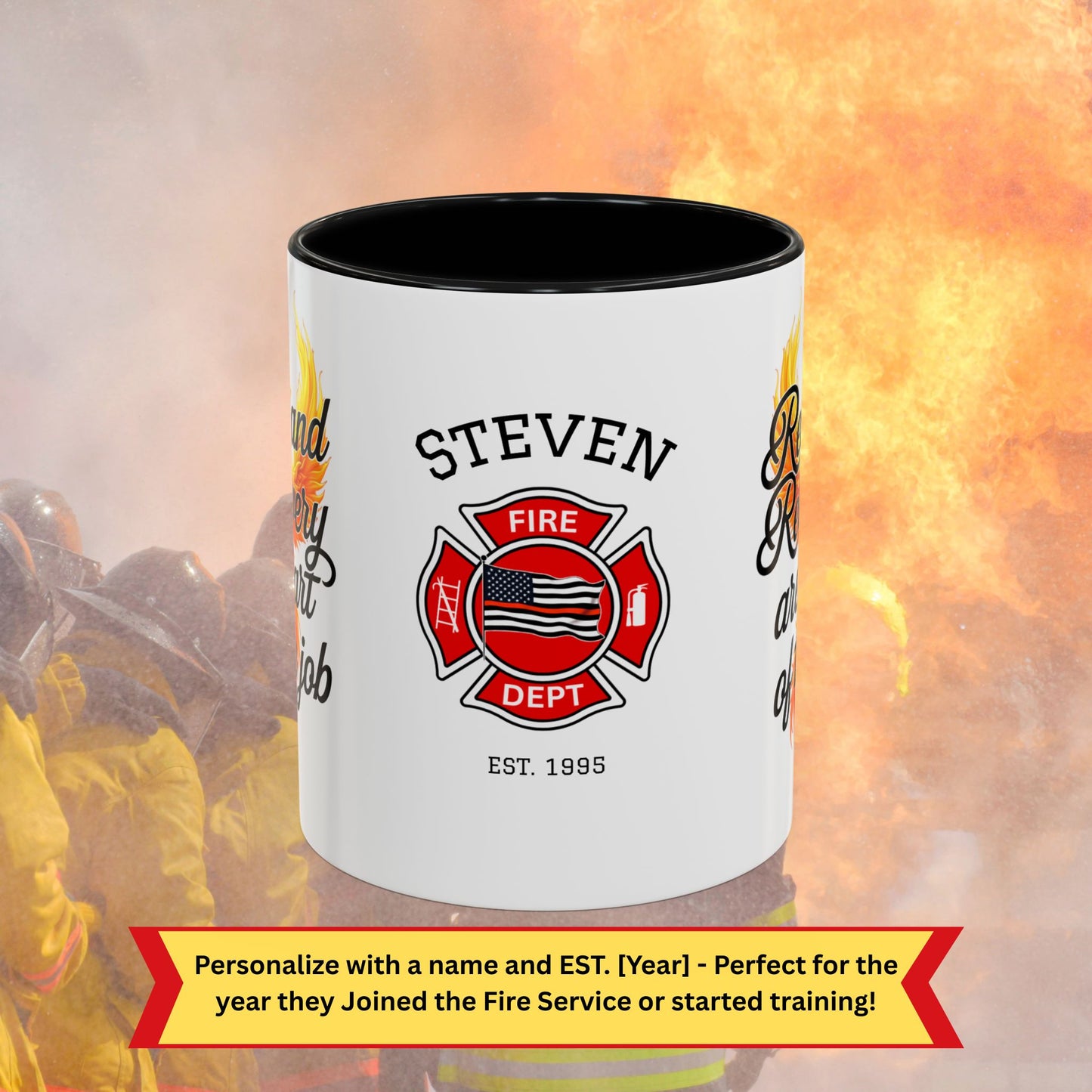 Rest and Recovery Matter burnout relief and healing mug for firefighters