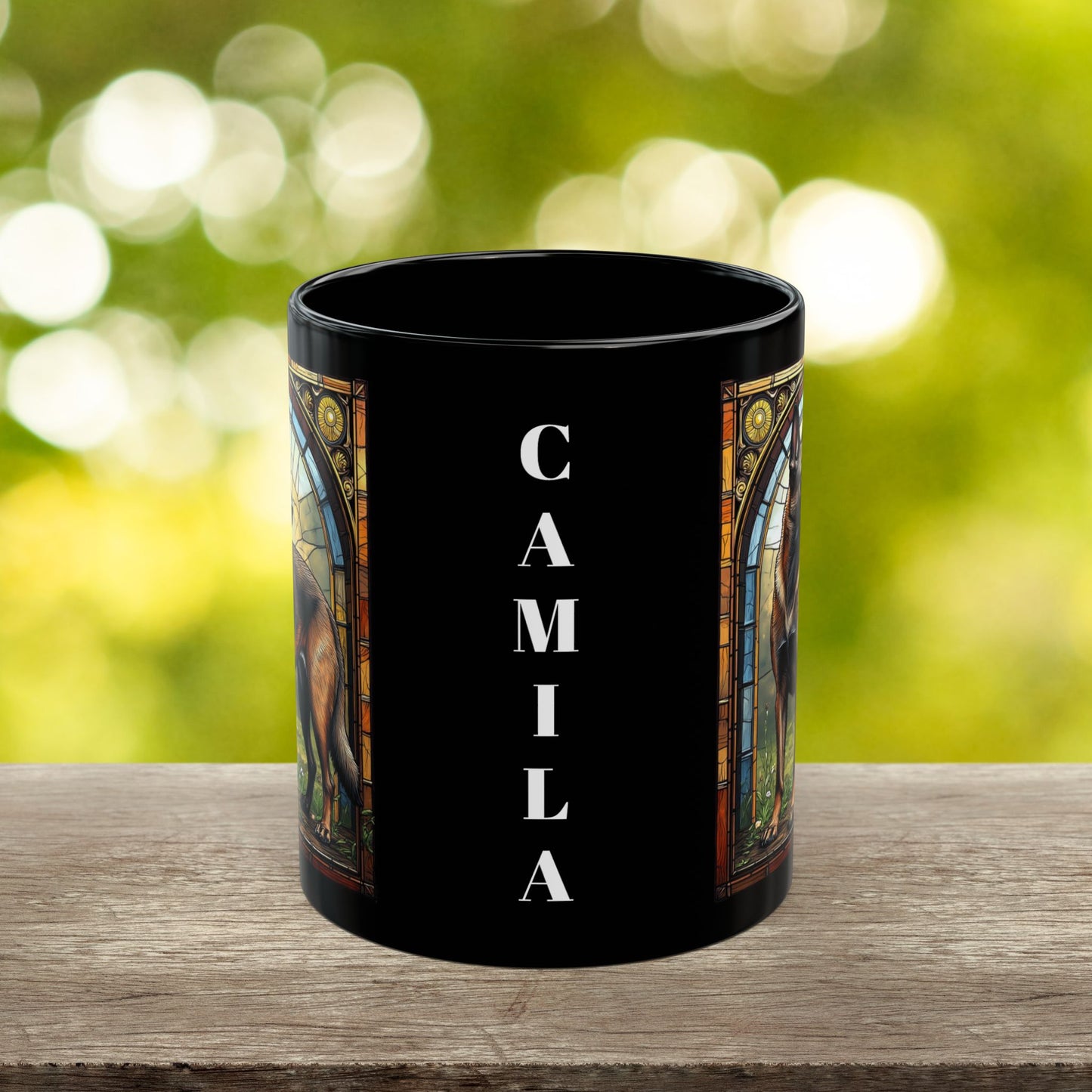 Fawn sable Belgian Malinois dog lover personalized mug