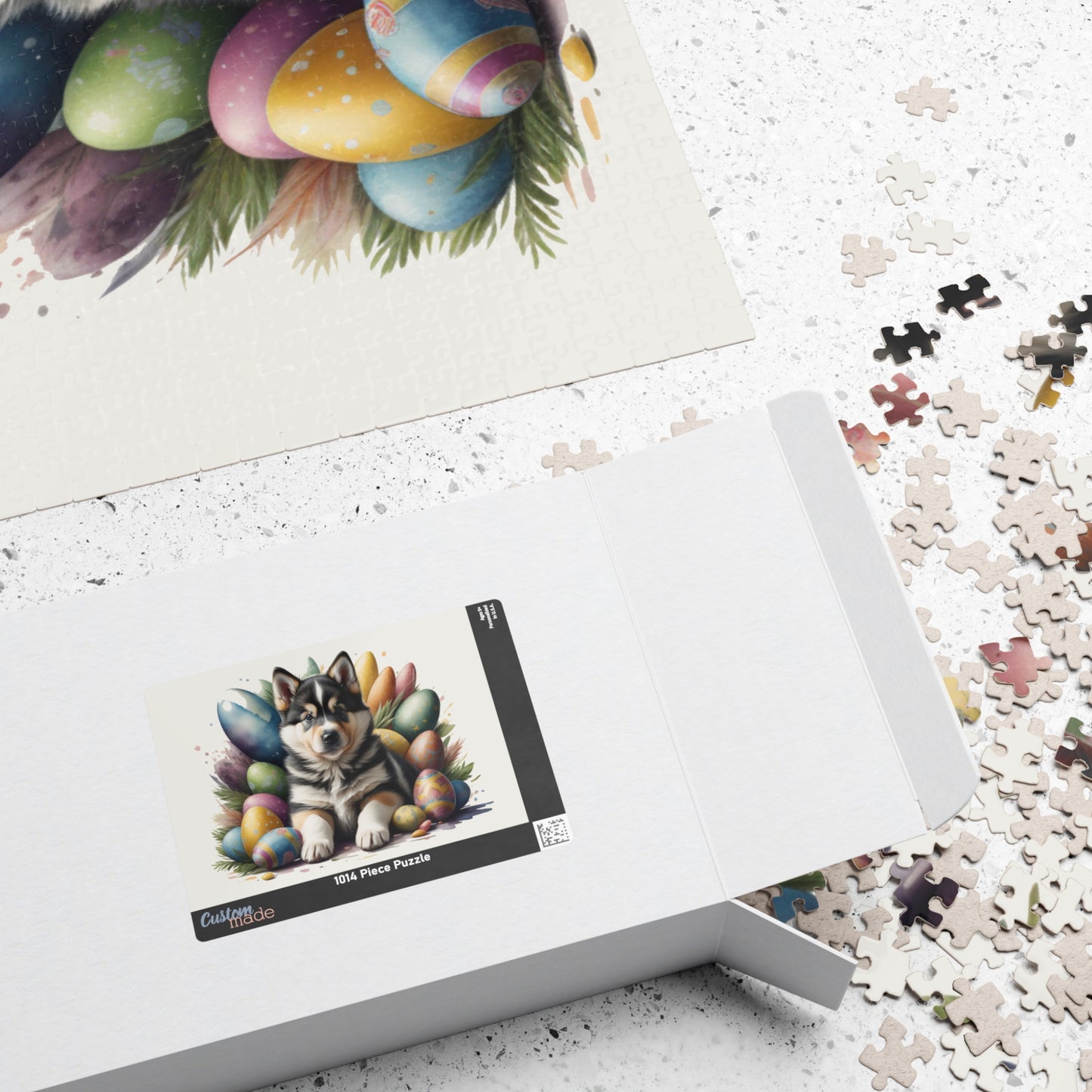 Alaskan Malamute Easter Puppy Puzzle - Dog Lovers, Mental Health Benefits, Holiday Fun, Mindfulness, Stress Relief, Festive Gift