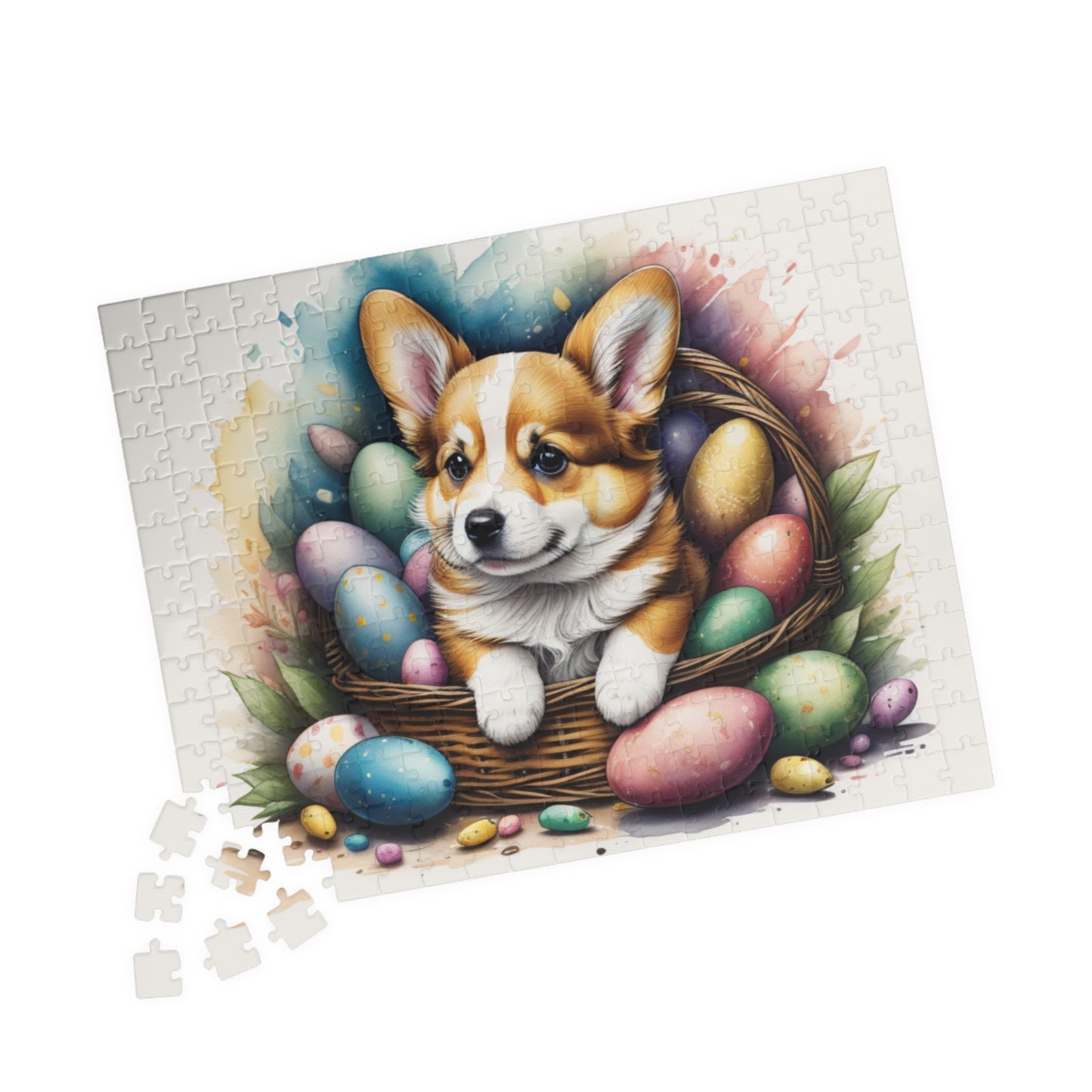 Corgi Easter Puppy Puzzle - Dog Lovers, Mental Health Benefits, Holiday Fun, Mindfulness, Stress Relief, Festive Gift