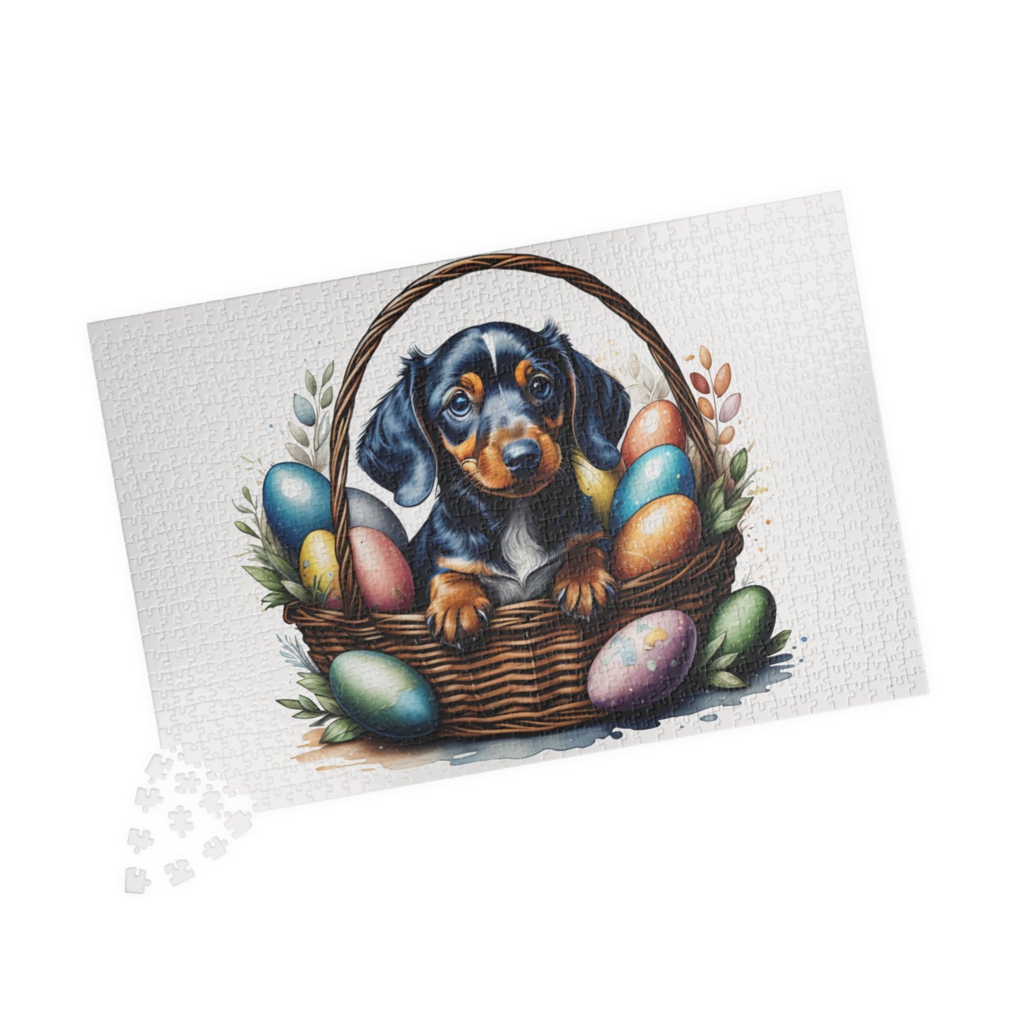 Dachshund Easter Puppy Puzzle - Dog Lovers, Mental Health Benefits, Holiday Fun, Mindfulness, Stress Relief, Festive Gift