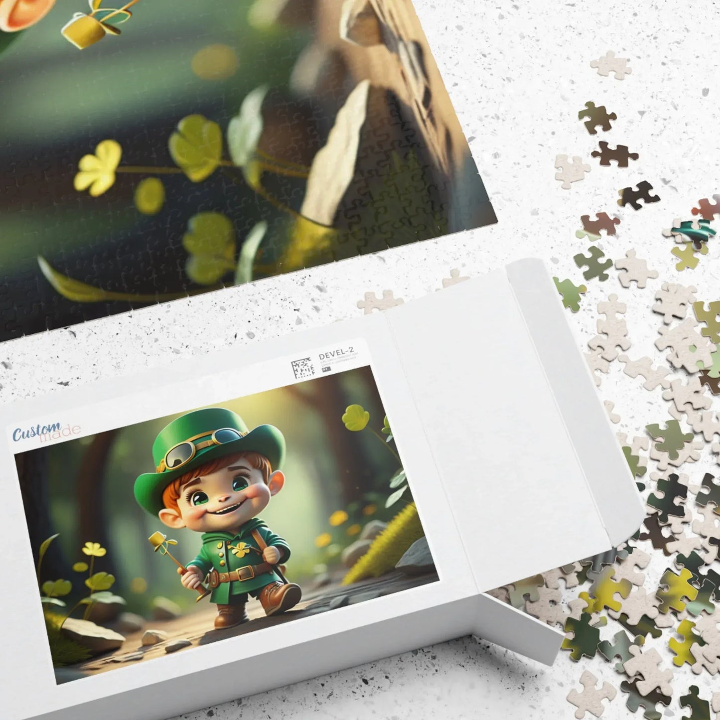 Shop our premium mindful march leprechaun st patricks day mental health puzzle from MySisterIsASurvivor.