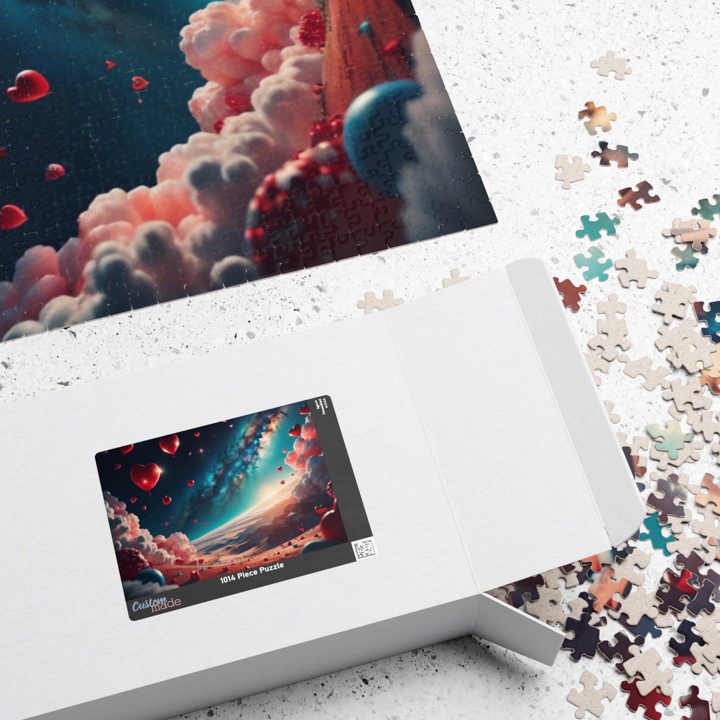 Hearts and Clouds Cascade: Valentine's Day Puzzle for Self-Care, Emotional Growth, and Personal Empowerment