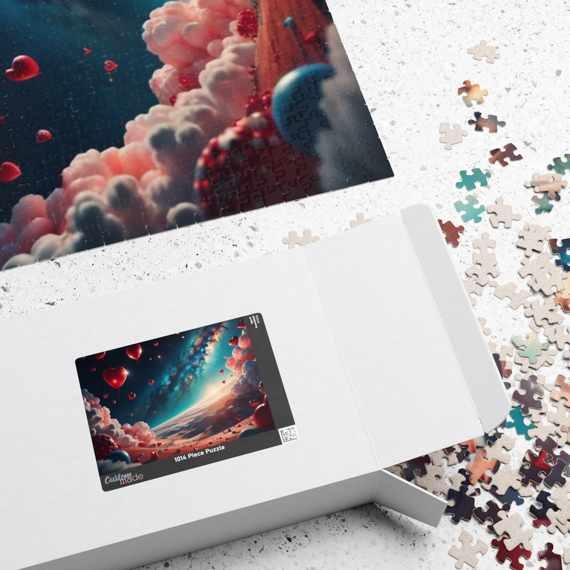 Hearts and Clouds Cascade: Valentine's Day Puzzle for Self-Care, Emotional Growth, and Personal Empowerment