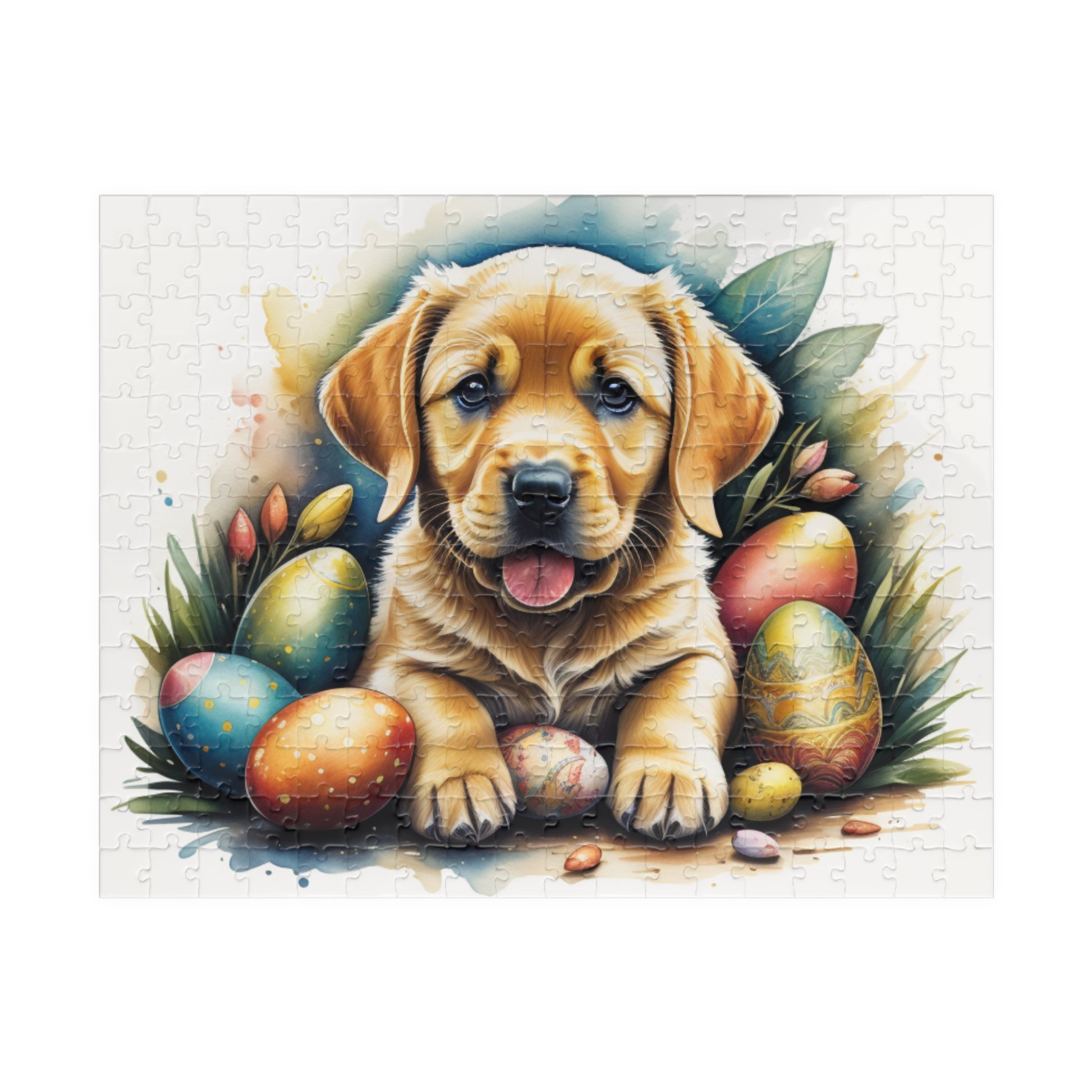 Yellow Labrador Easter Puppy Puzzle - Dog Lovers, Mental Health Benefits, Holiday Fun, Mindfulness, Stress Relief, Festive Gift